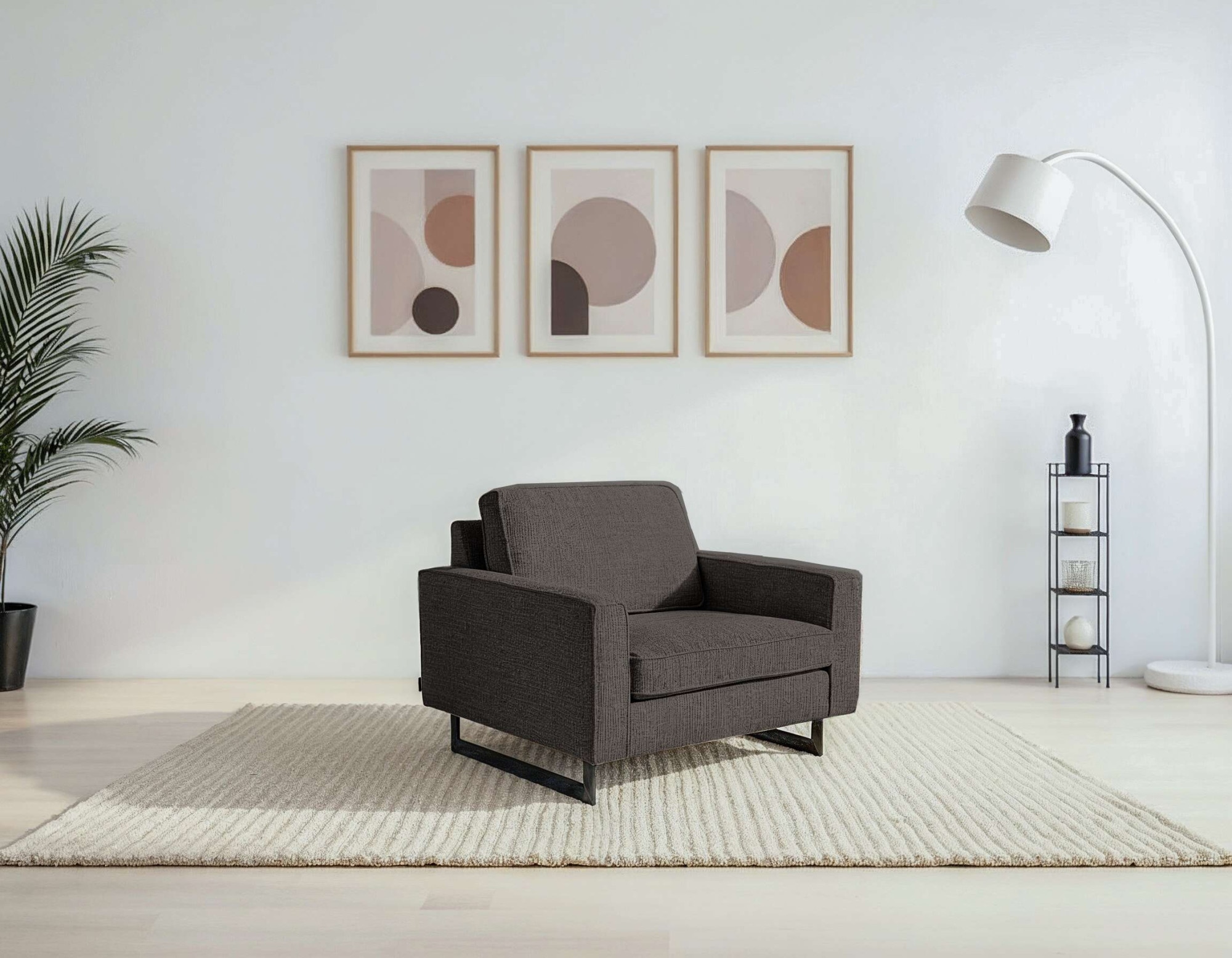 PLACES OF STYLE Loveseat "Pinto 105 cm, Cord, Chenille, Lederoptik" mit Ked günstig online kaufen