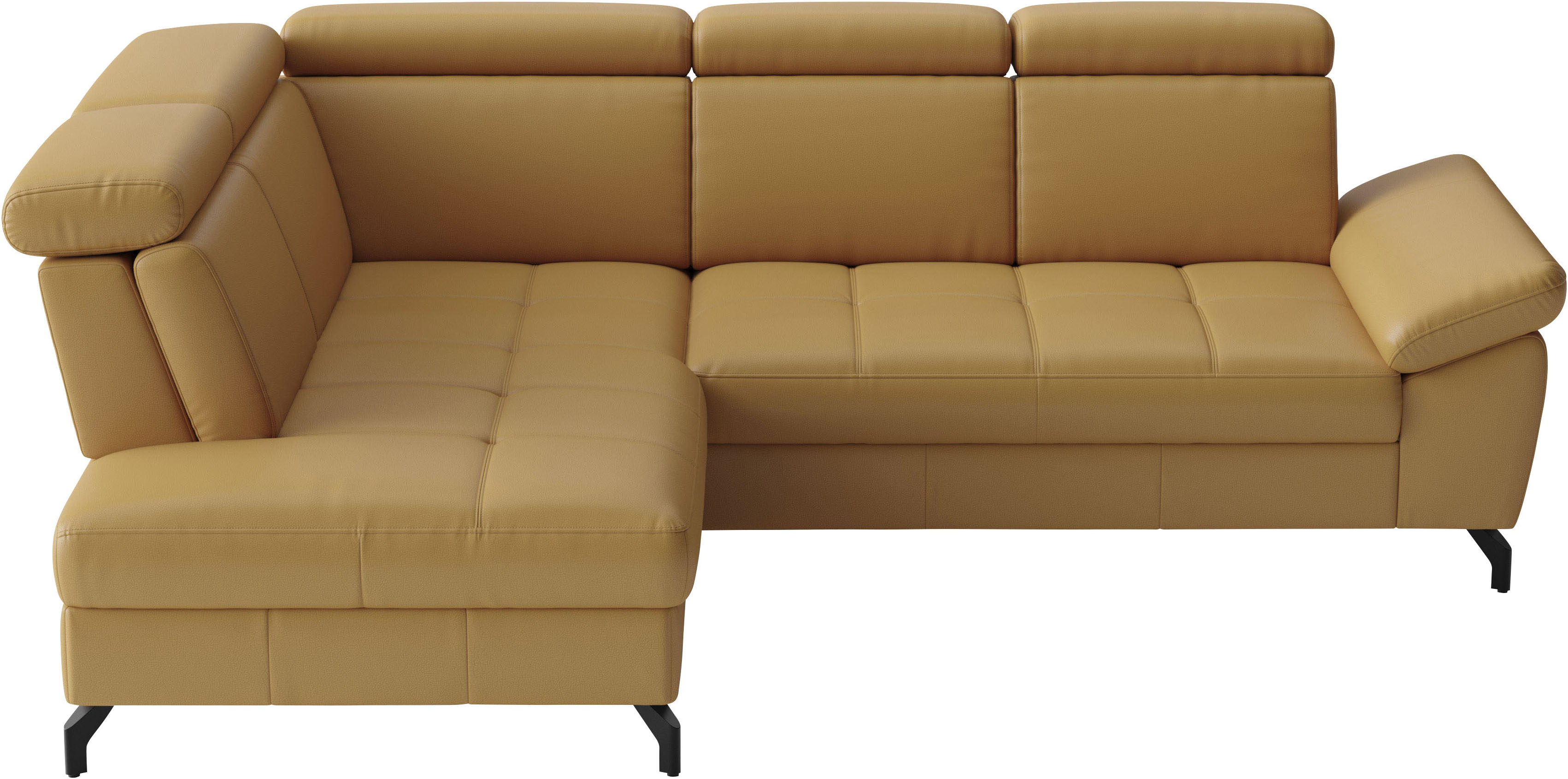 sit&more Ecksofa "Vanity L-Form, B: 254 cm, Leder" Inkl.Sitz-,Kopf-und Armteilverstellung