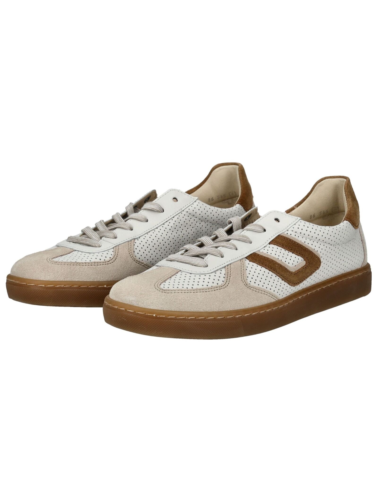 Sneaker GABOR COMFORT "Gabor Comfort Sneaker Glattleder", Damen, Gr. 37, weiß, braun, Glattleder, Schuhe Sneaker 9