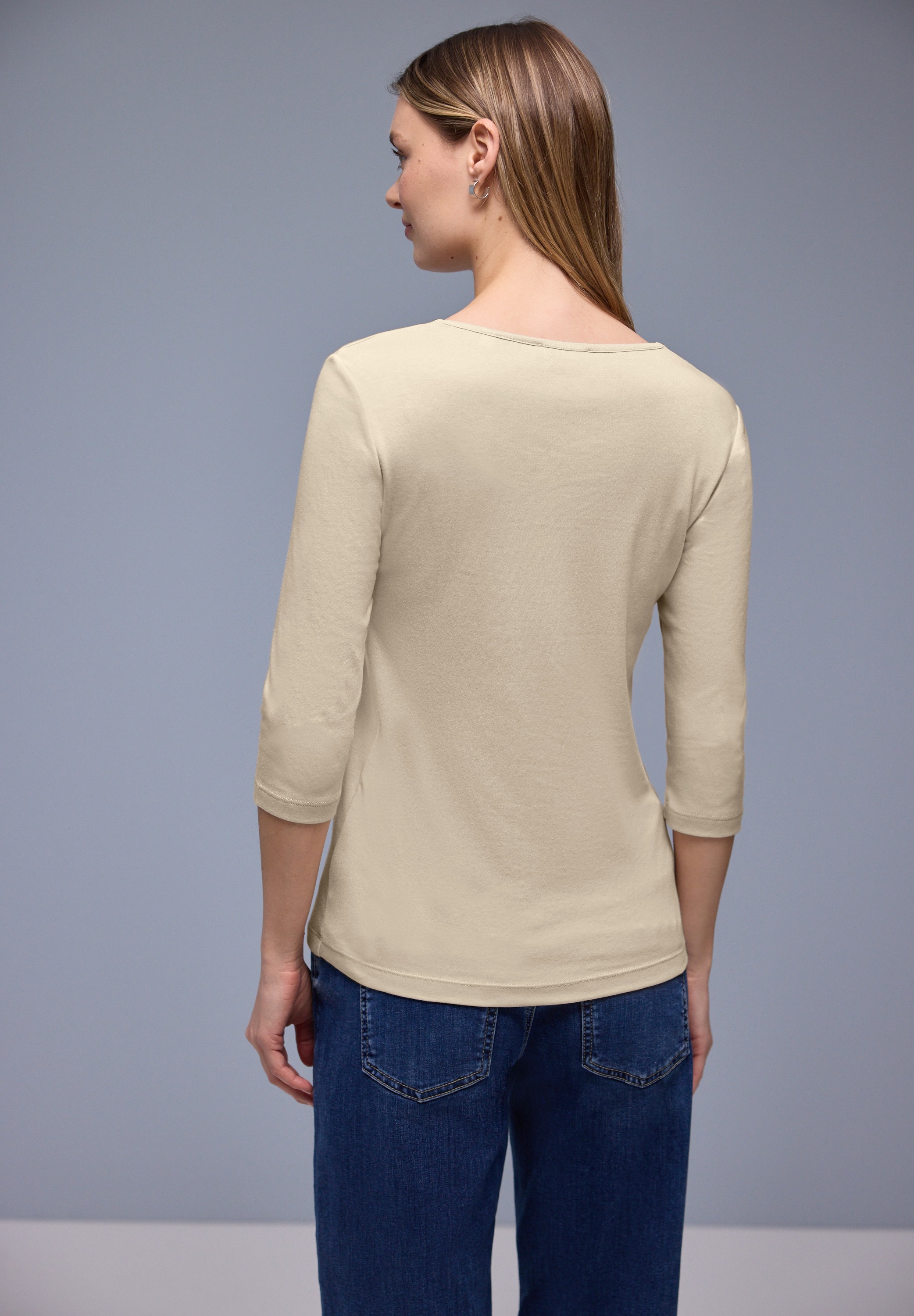 STREET ONE 3/4-Arm-Shirt "Style ADA" mit Herzausschnitt günstig online kaufen