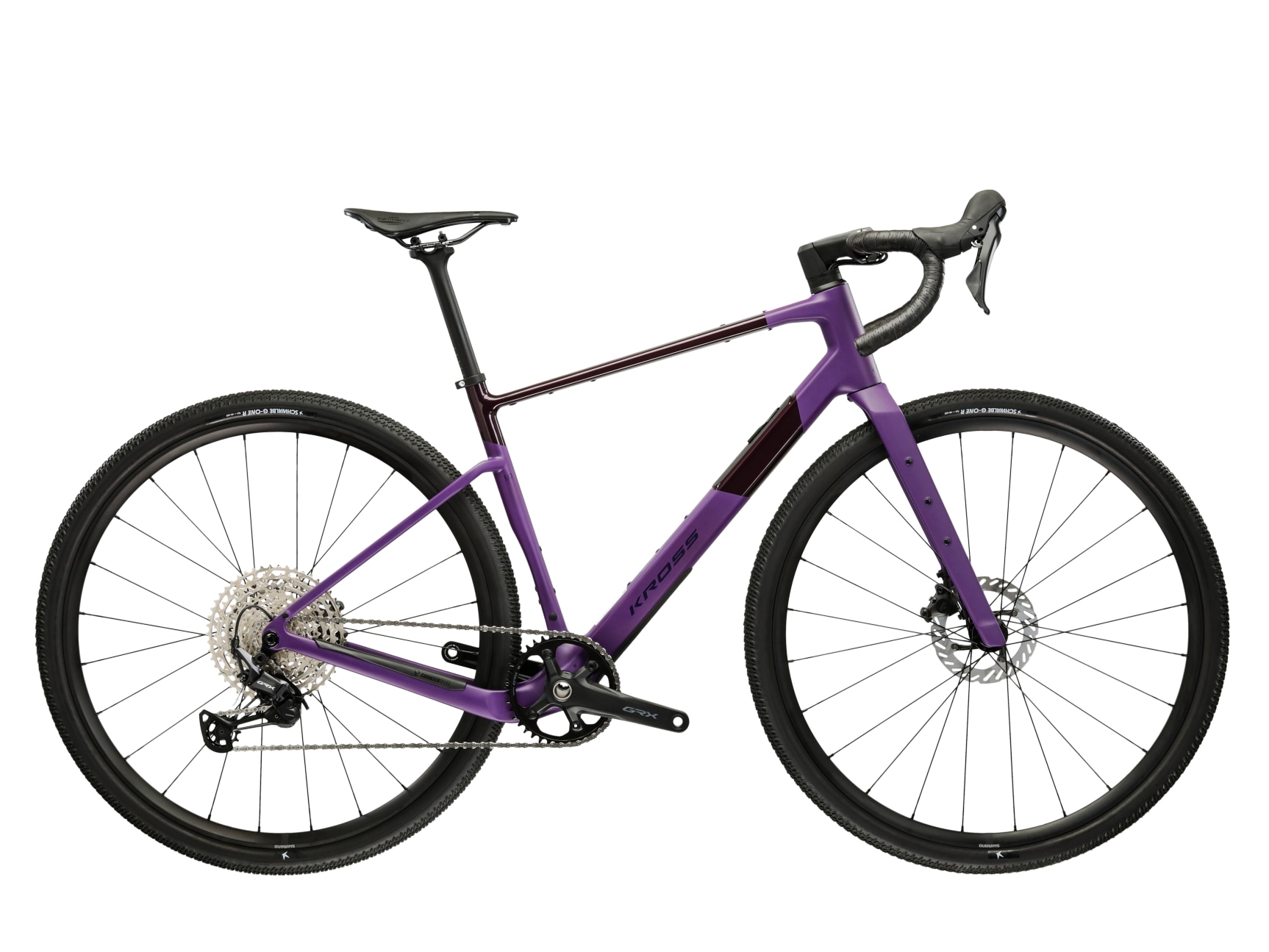 Kross Gravelbike »Carbon Esker ADV 1.0 28" lila 12 Gänge 2026« 12 Gang Shimano GRX RX822 Schaltwerk Kettenschaltung Rahmen aus Carbon