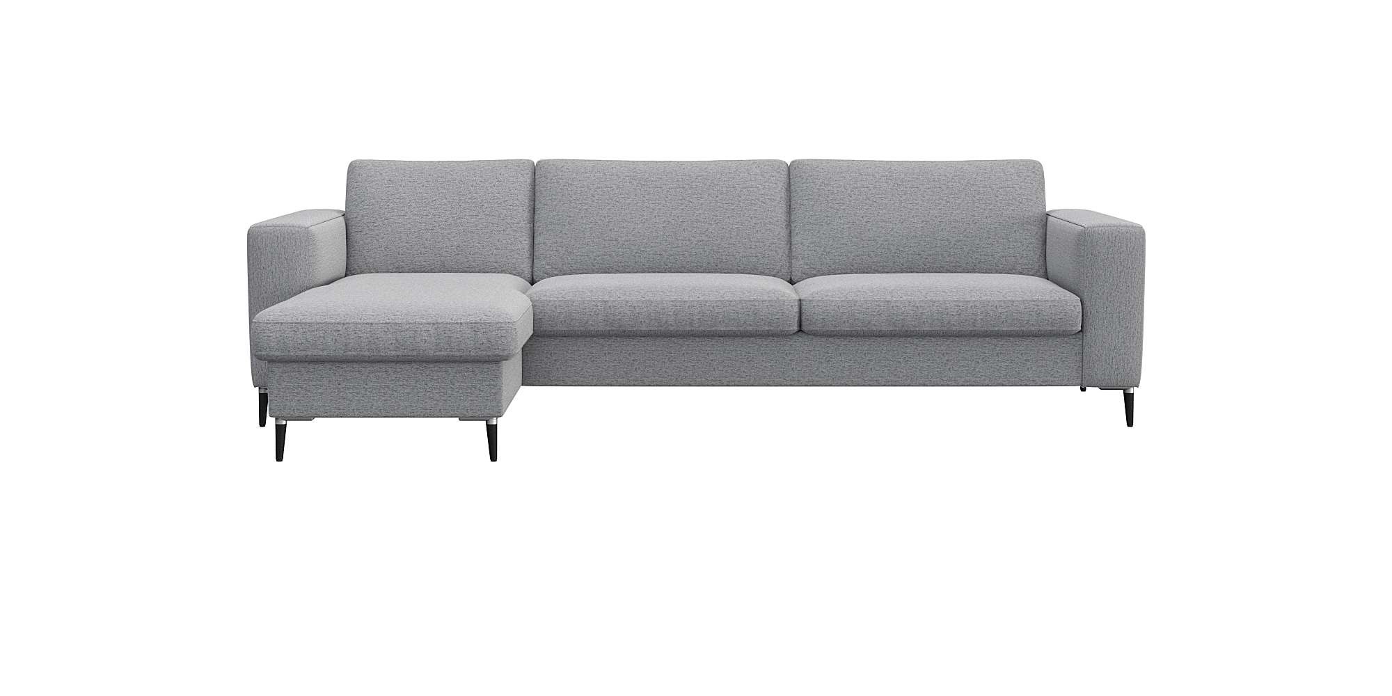 FLEXLUX Ecksofa "Fiore, super Sitzkomfort durch Kaltschaum im Sitz, L-Form" breite Armlehnen, Kaltschaum, Füße Alu+schwarz
