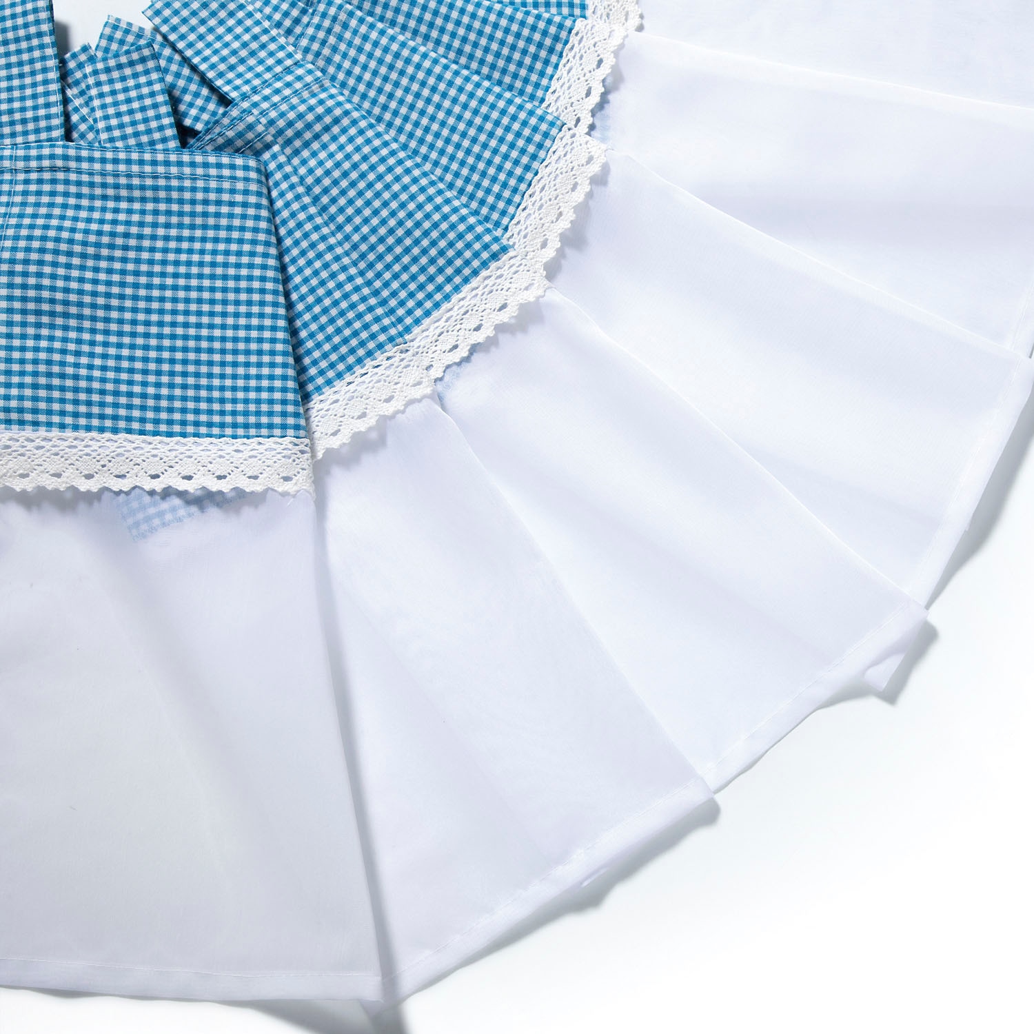 Gerster Scheibengardine »Bavaria«, (1 St.), HxB: 50x150, mit Karo-Muster und Spitzenbesatz