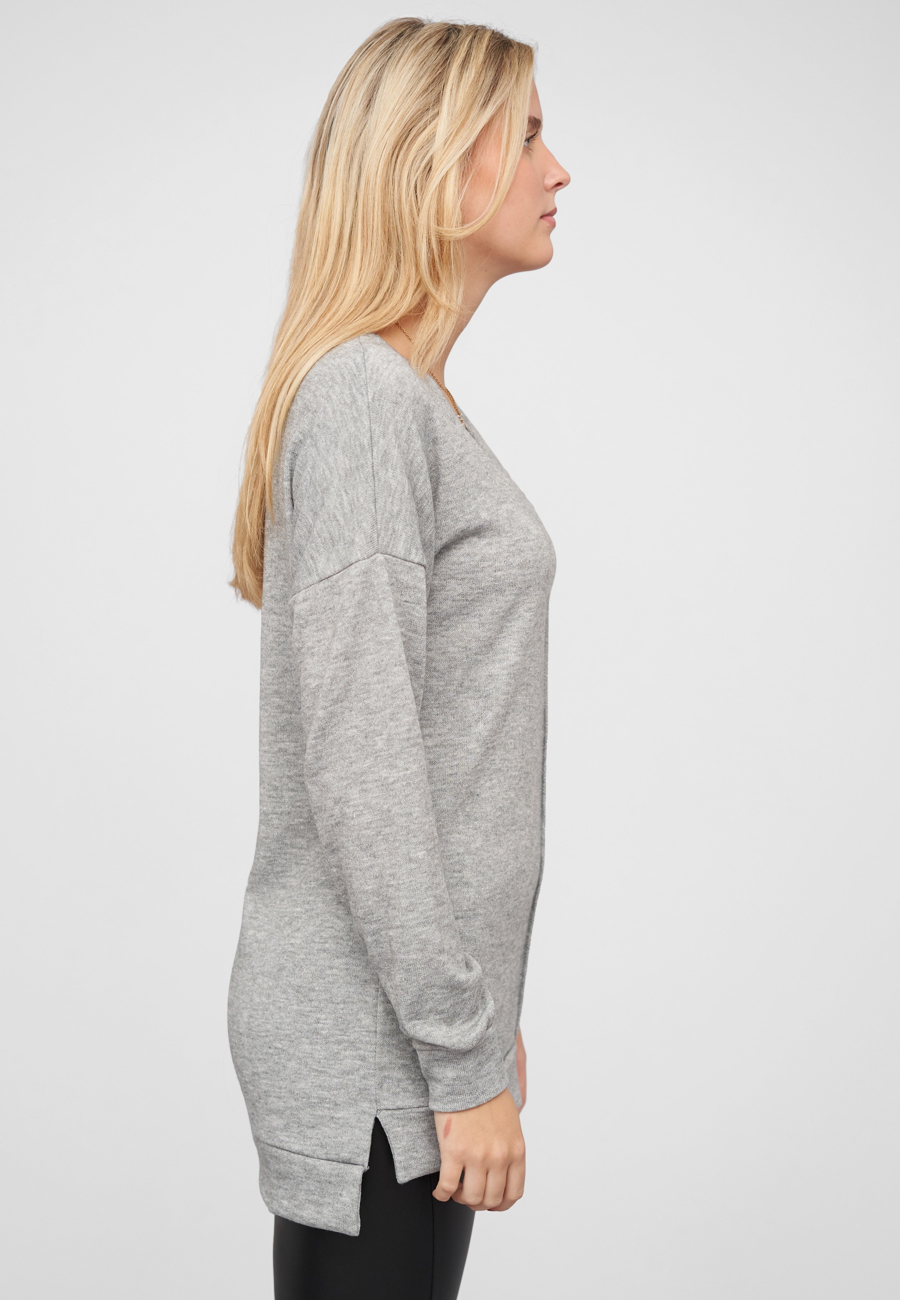 CLOUD 5IVE Sweater »CLOUD 5IVE Oversized Sweater V-Neck Pullover«
