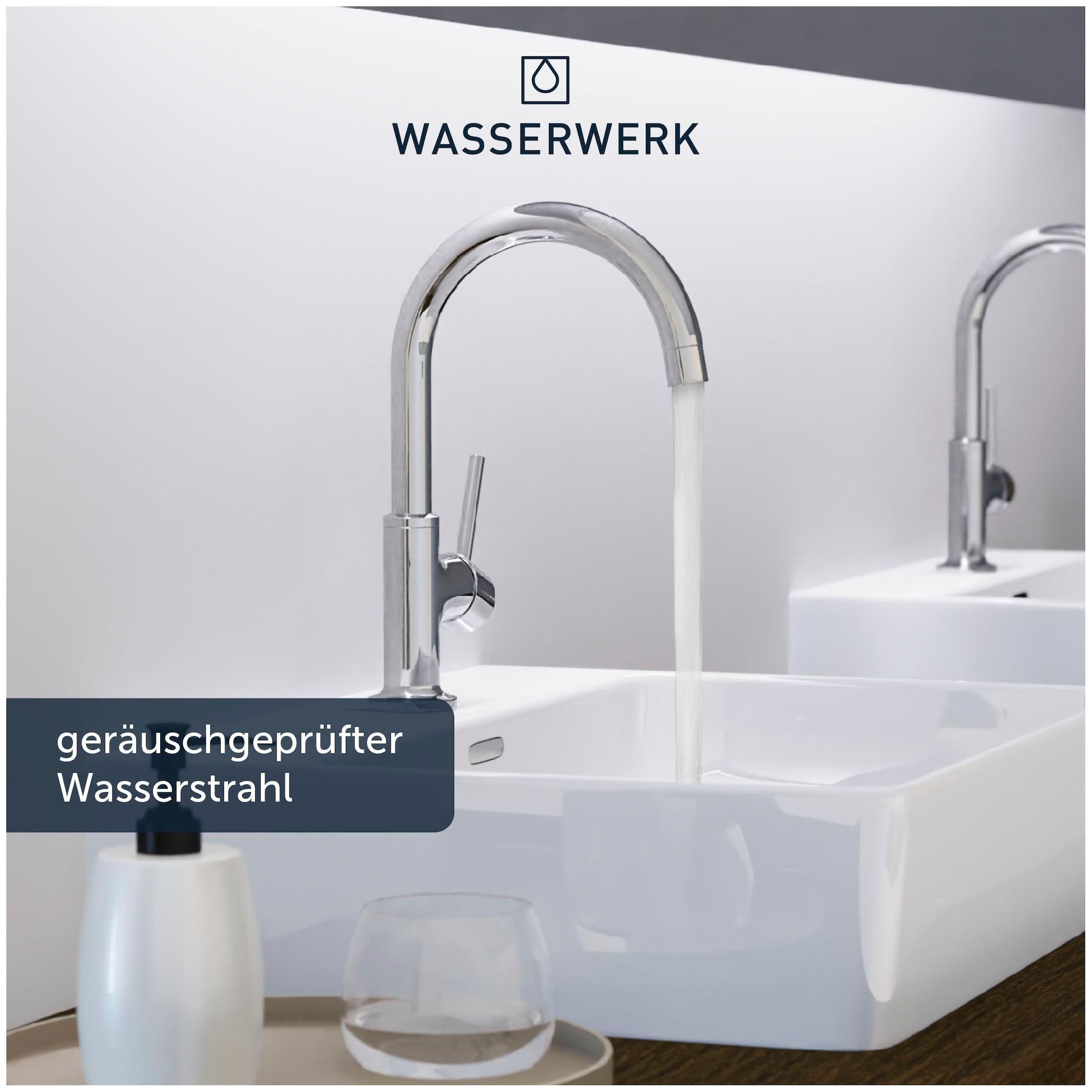 WASSERWERK Waschtischarmatur »WT 14«, inkl. Popup, 360° schwenkbar, geräuscharm, wassersparend