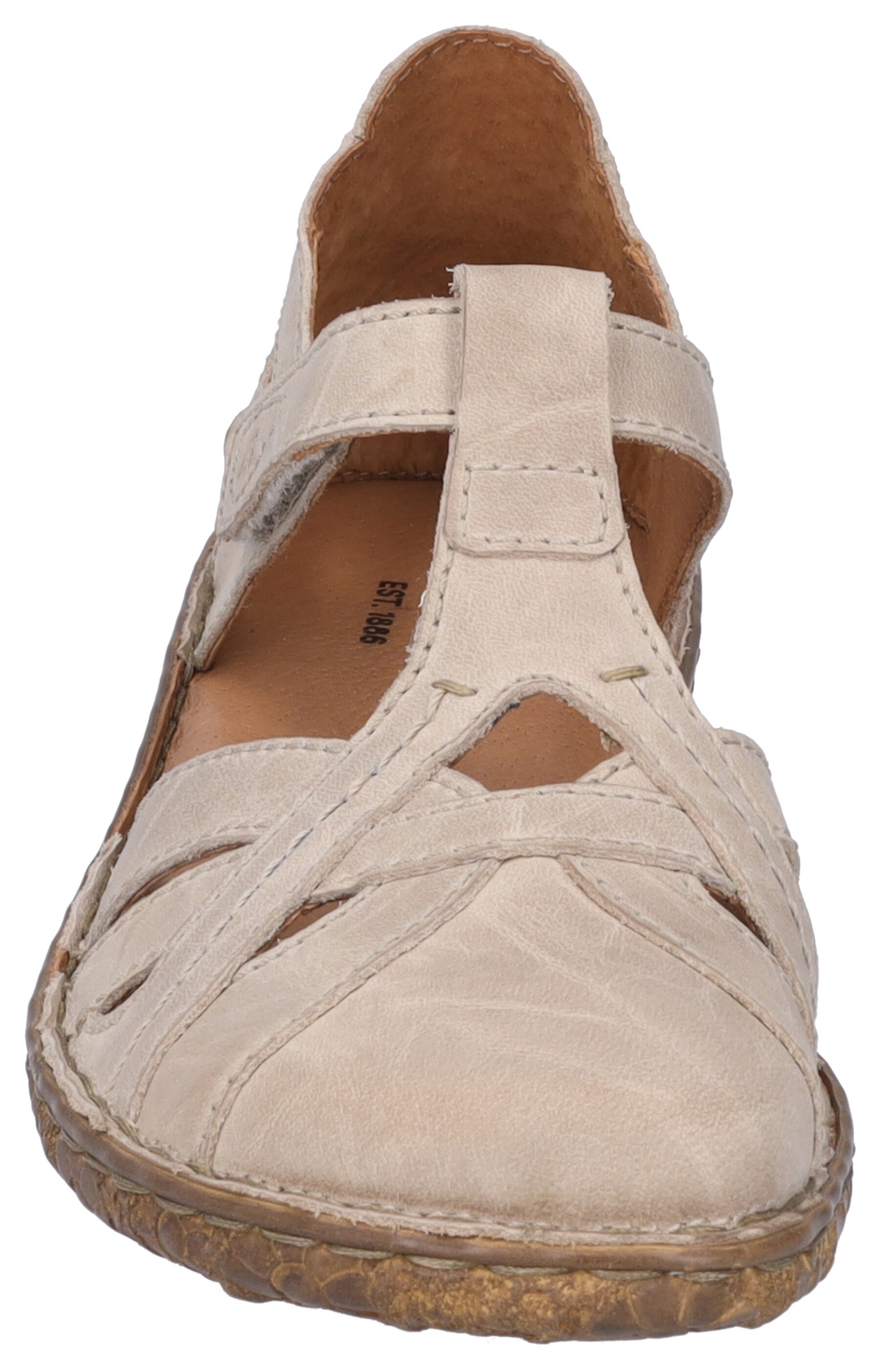 Klettschuh JOSEF SEIBEL "ROSALIE 29", Damen, Gr. 40, beige (creme), Leder, Schuhe Klettschuh, Spangenschuh, Sandale, Komfortschuh mit modischer T-Spange 3