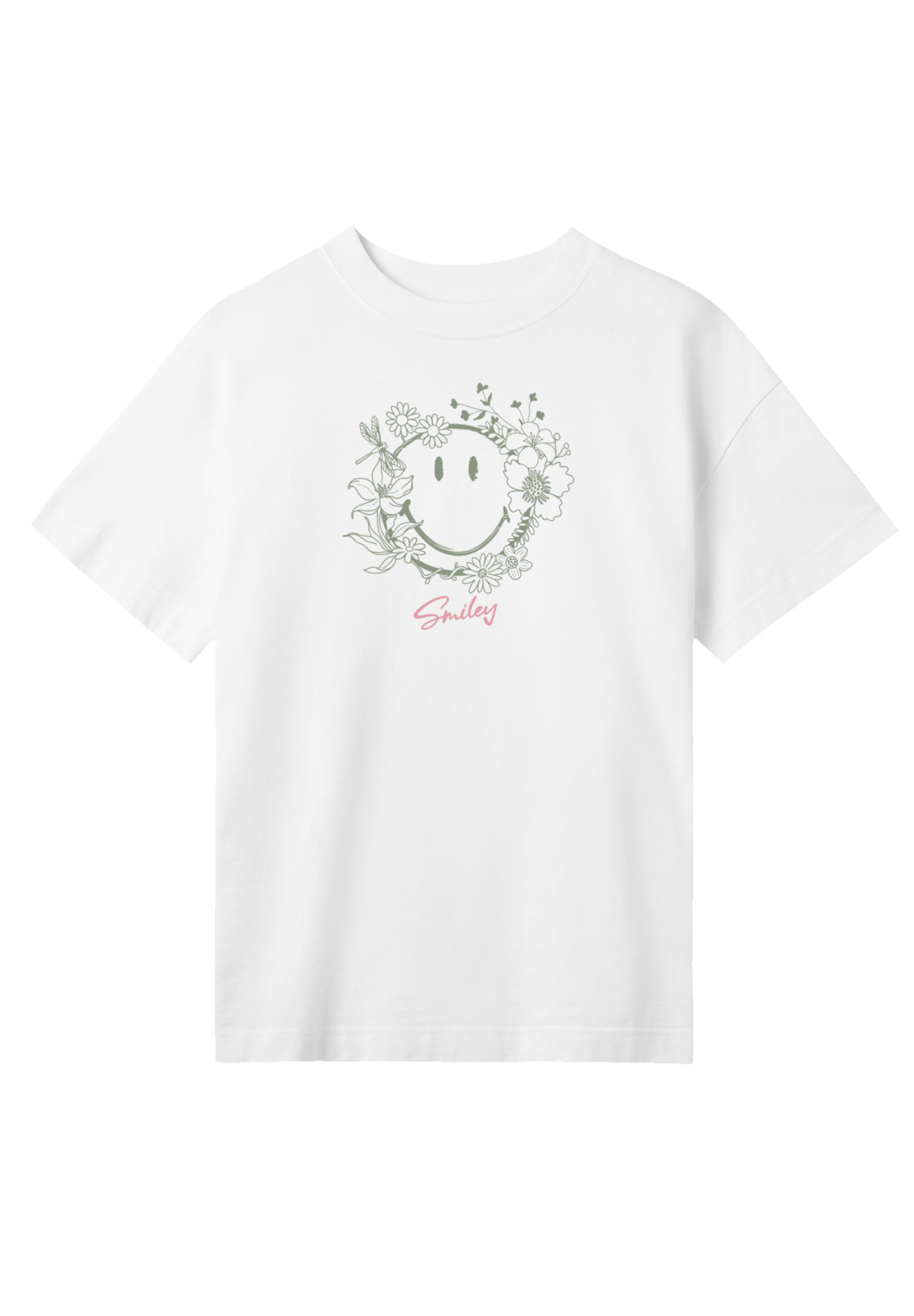 F4NT4STIC T-Shirt "Smiley Originals Spring Flowers Happy Face Design", Prem günstig online kaufen