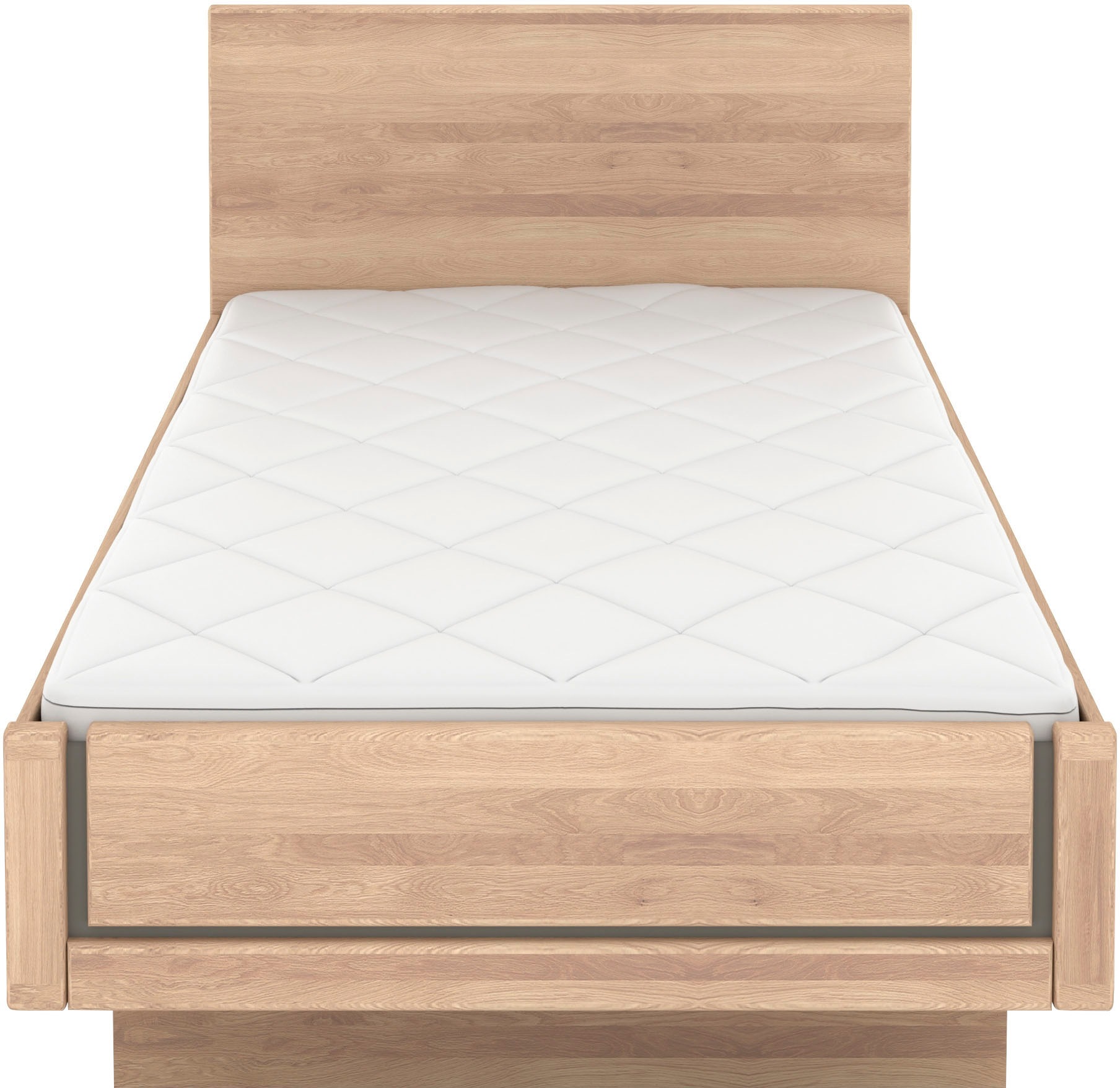 Musterring Holzbett »Sorrent, Bettgestell, Bettrahmen, teilmassiv Eiche«, (MADE IN GERMANY), Eiche teilmassiv, Liegehöhenverstellung, in schwebender Optik