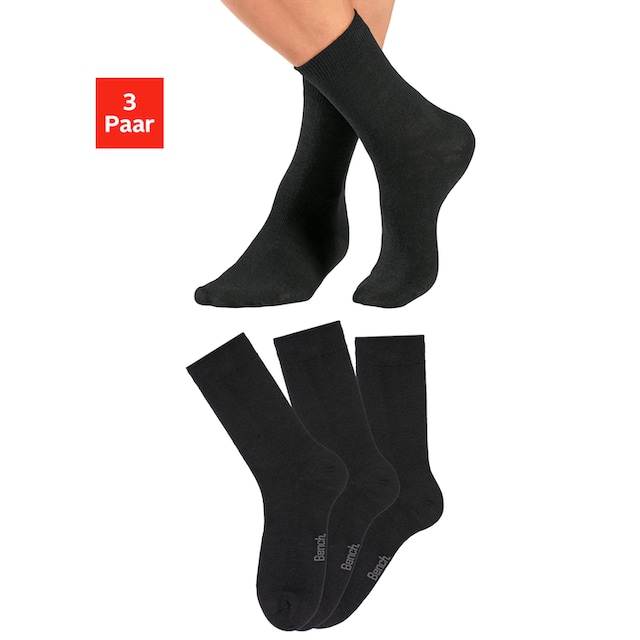 Bench. Socken, (3 Paar), Wollsocken aus flauschigem Material online kaufen  | BAUR