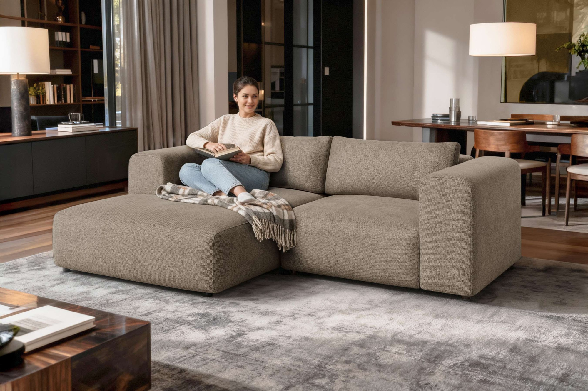 OTTO home Ecksofa "TIARRA Design-Sofa mit Ottomane recht/links bestellbar, günstig online kaufen