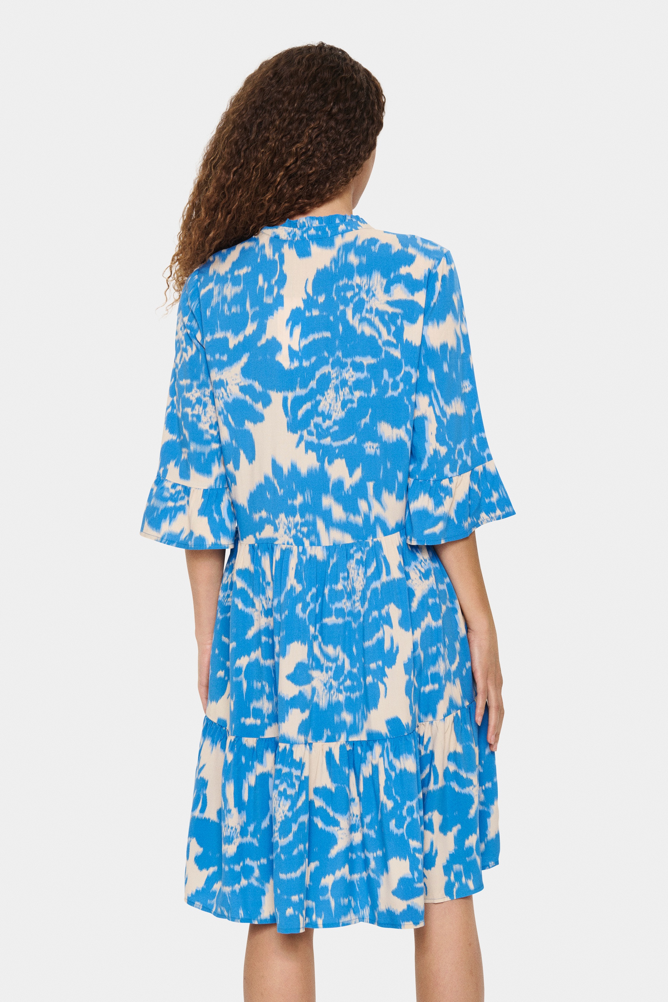 Saint Tropez Blusenkleid "EdaSZ Dress", mit Volant und 3/4 Ärmel günstig online kaufen