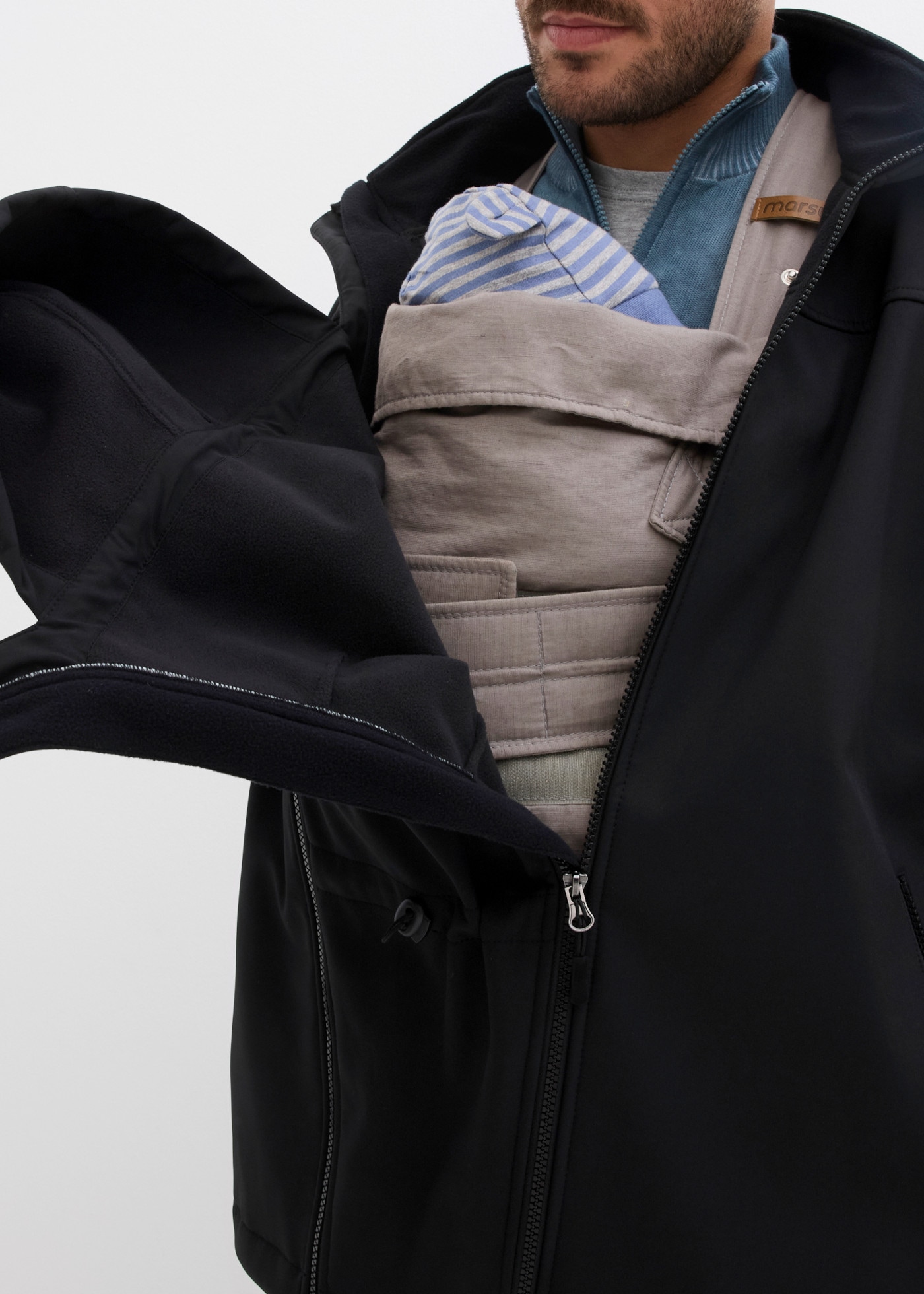 bonprix Umstandsjacke regen- und windabweisend, mit Trageeinsatz, innen leicht gefüttert