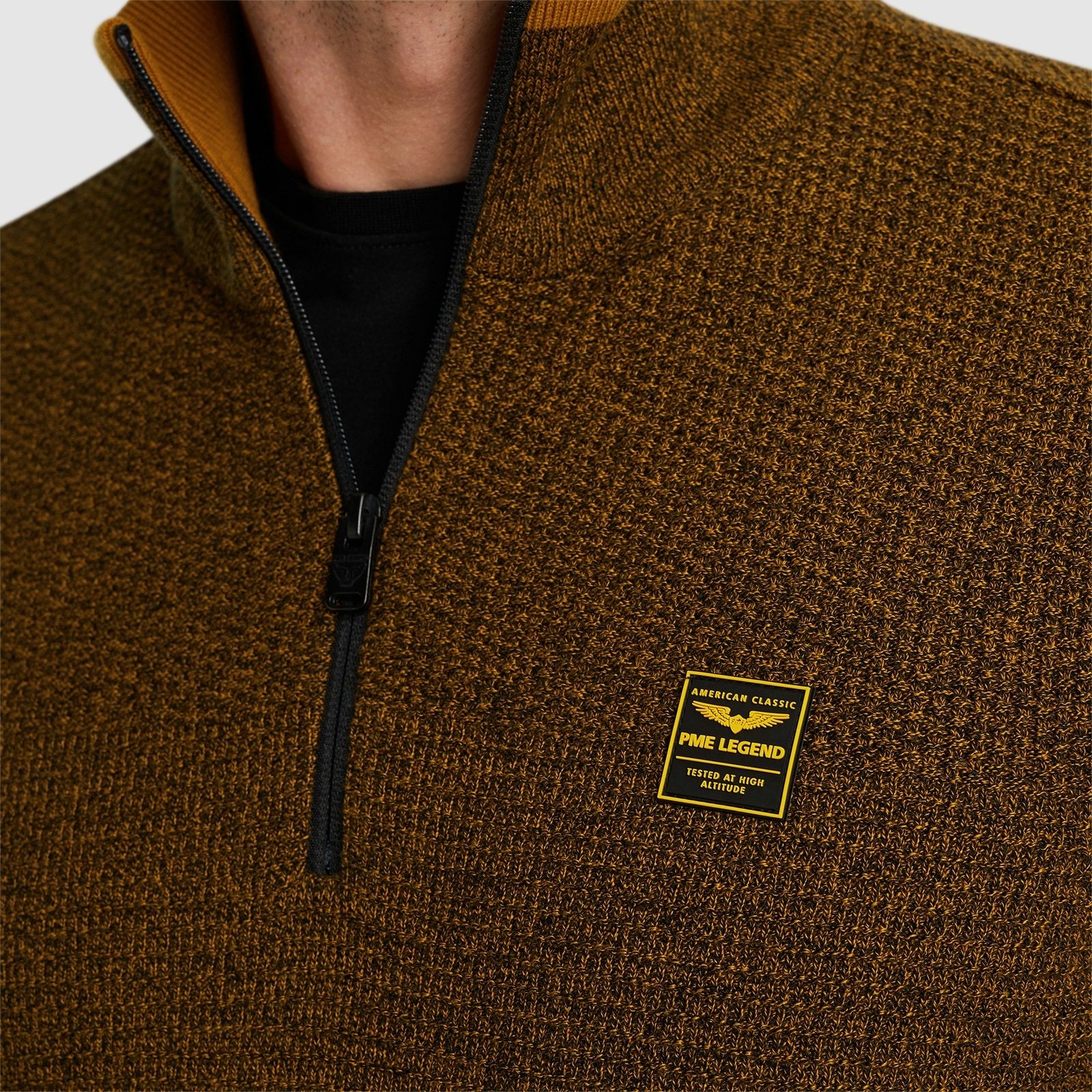 PME LEGEND Troyer »Half zip collar cotton mouline«, mit Logostickerei