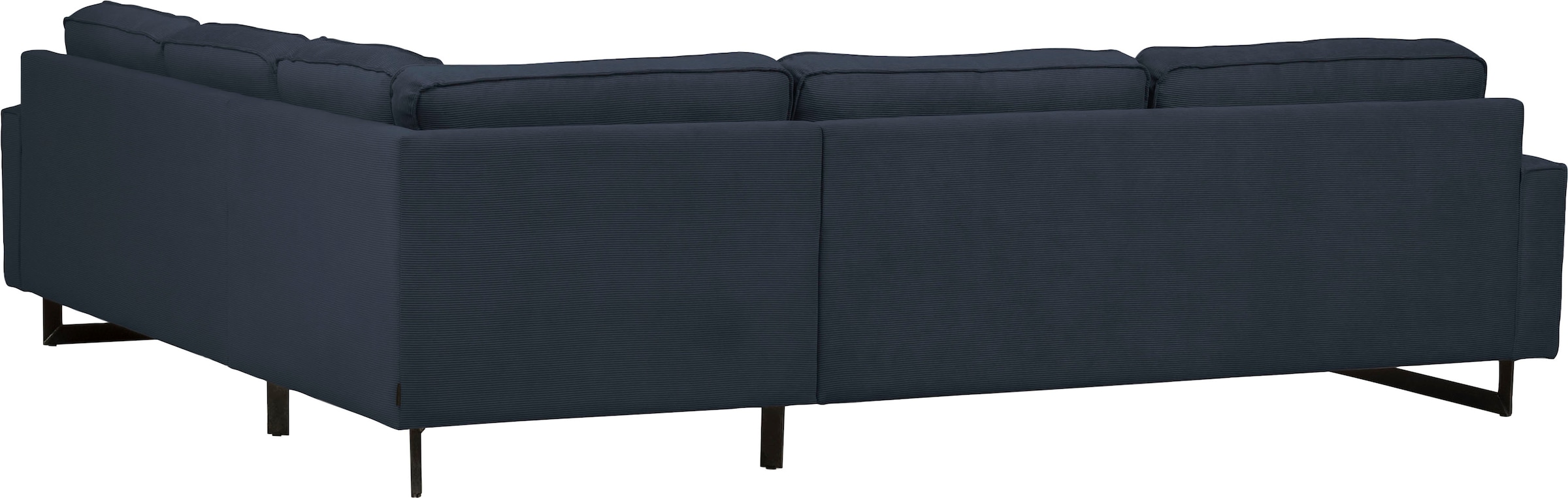 Places of Style Ecksofa »Pinto, 250/290 cm, langer Schenkel, XXL, Ottomane«, Cord, Feincord, Luxus-Microfaser Leder und Chenille