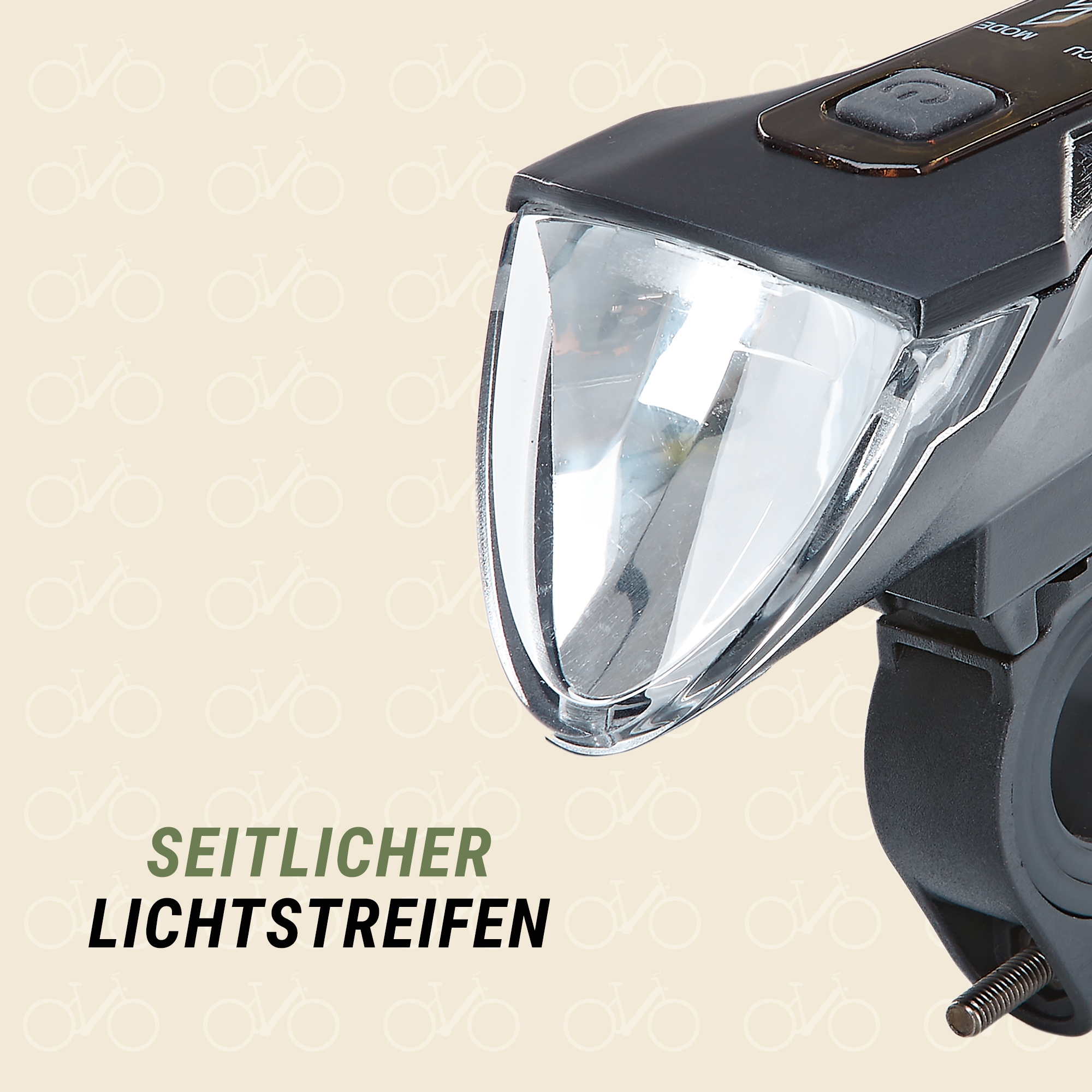 Prophete Fahrradbeleuchtung »LED Akku Beleuchtungsset 70 Lux«