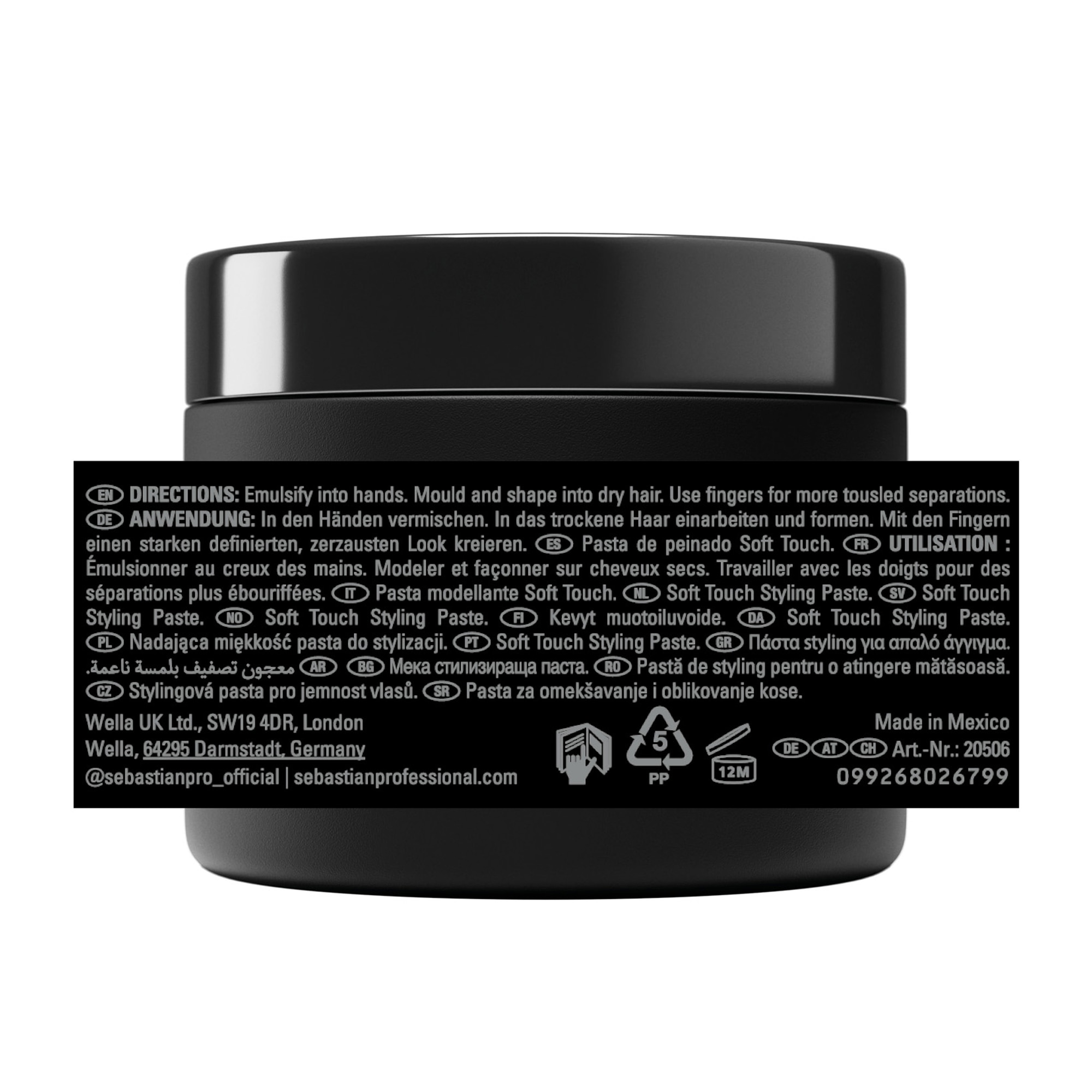 Sebastian Professional Haarcreme »Matte Putty« für trockenes Haar, mit Gel-Textur, schichtweise anwendbar