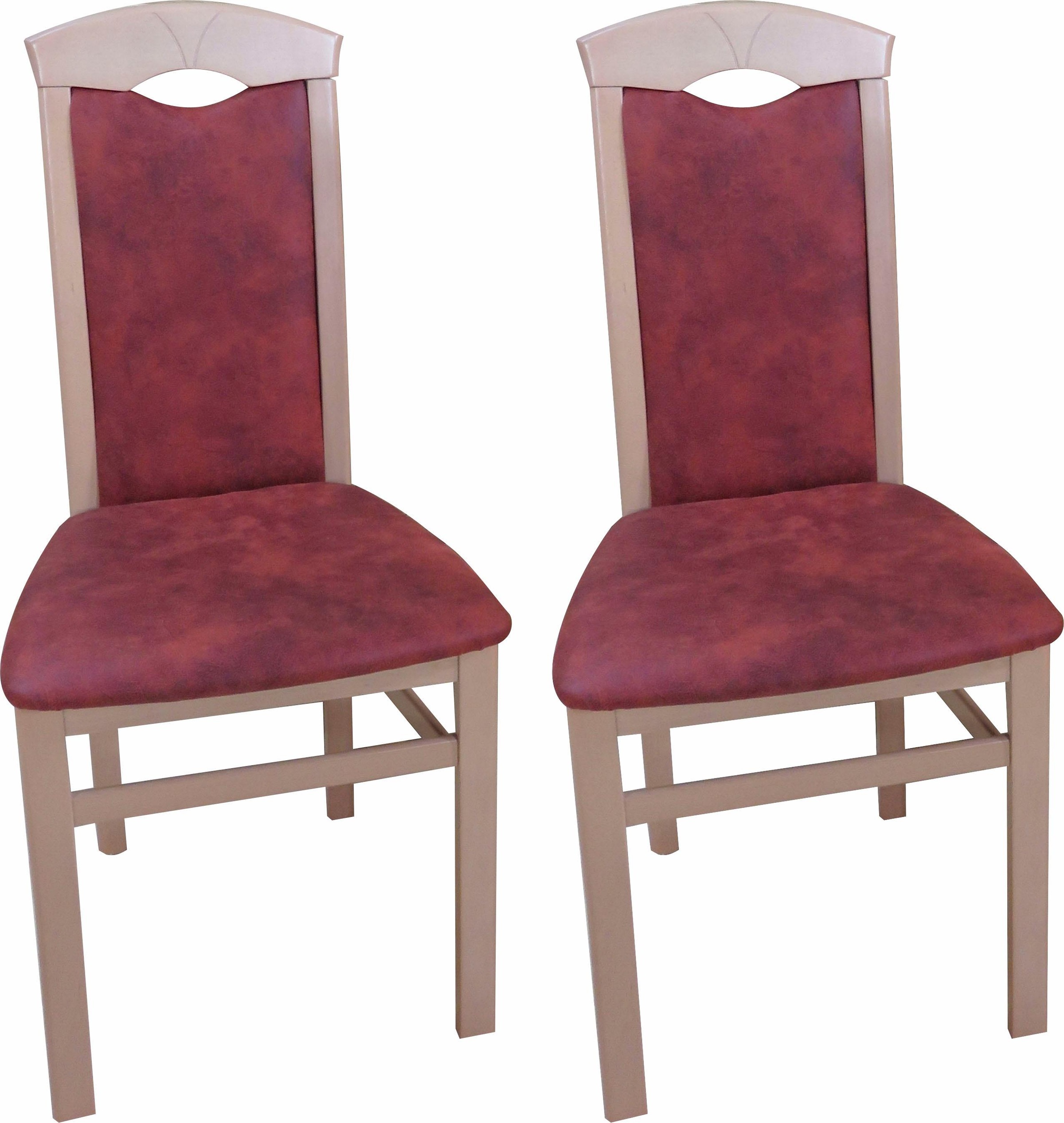 Home affaire 4-Fußstuhl (Set) 2 Stk. Microfaser günstig online kaufen