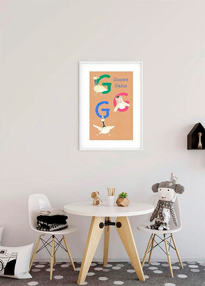 Komar Poster »ABC Animal G«, Buchstaben, (1 St.), Kinderzimmer, Schlafzimmer,  Wohnzimmer | BAUR