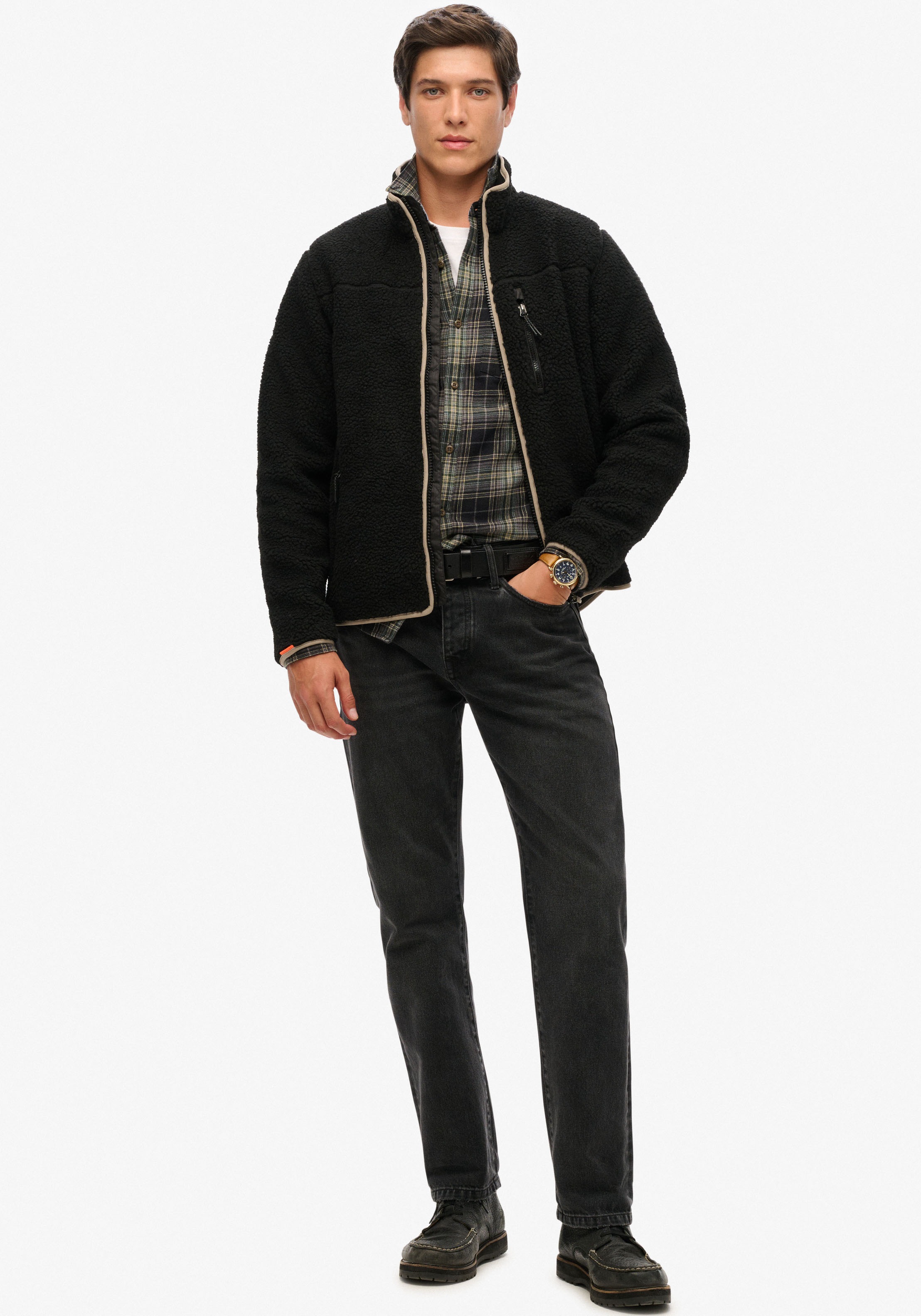 Superdry Fleecejacke »OUTDOOR FULL ZIP FLEECE«, ohne Kapuze