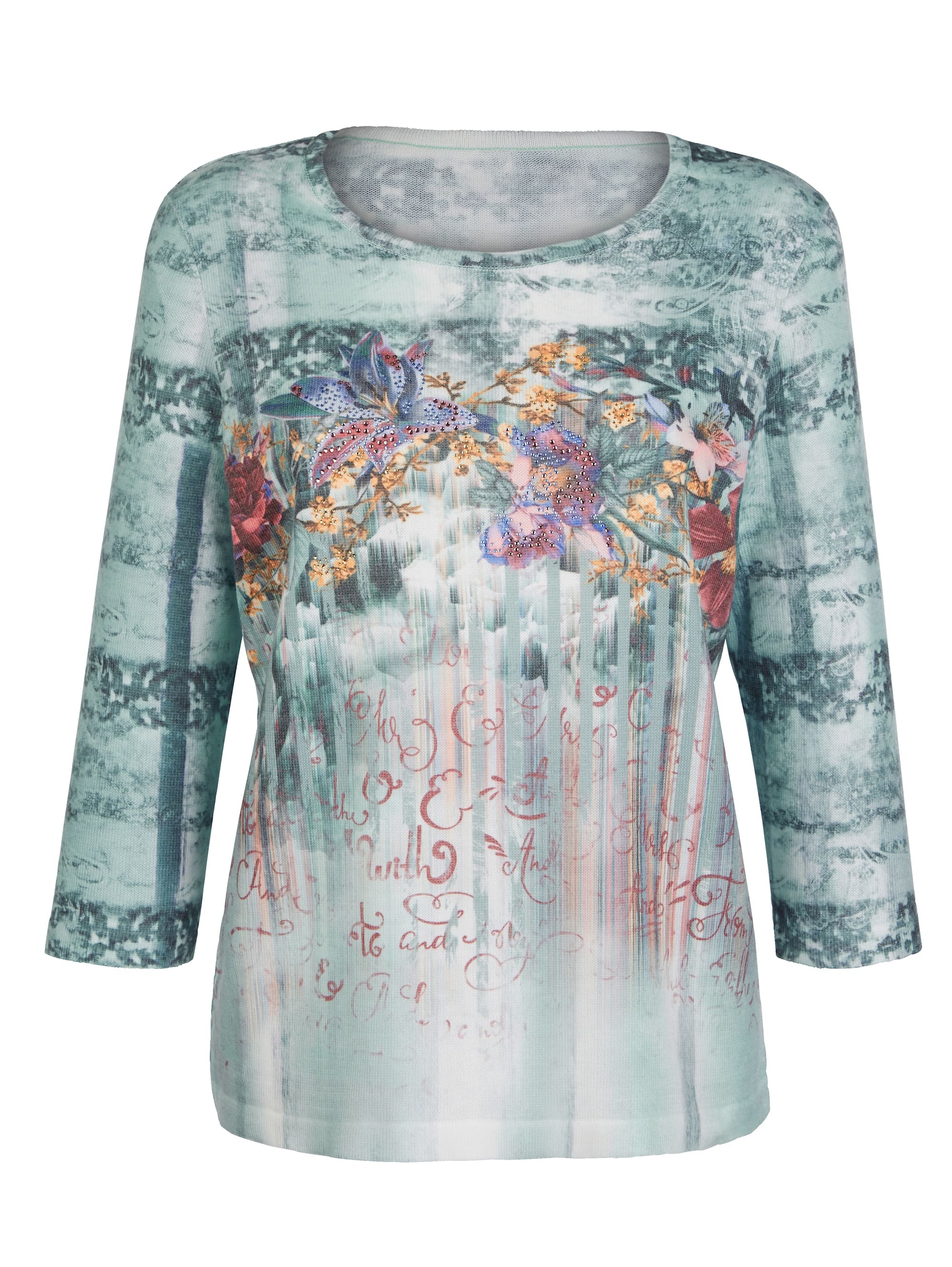 Mona Pullover Mit Grafischen Und Floralen Dessin Online Kaufen Baur