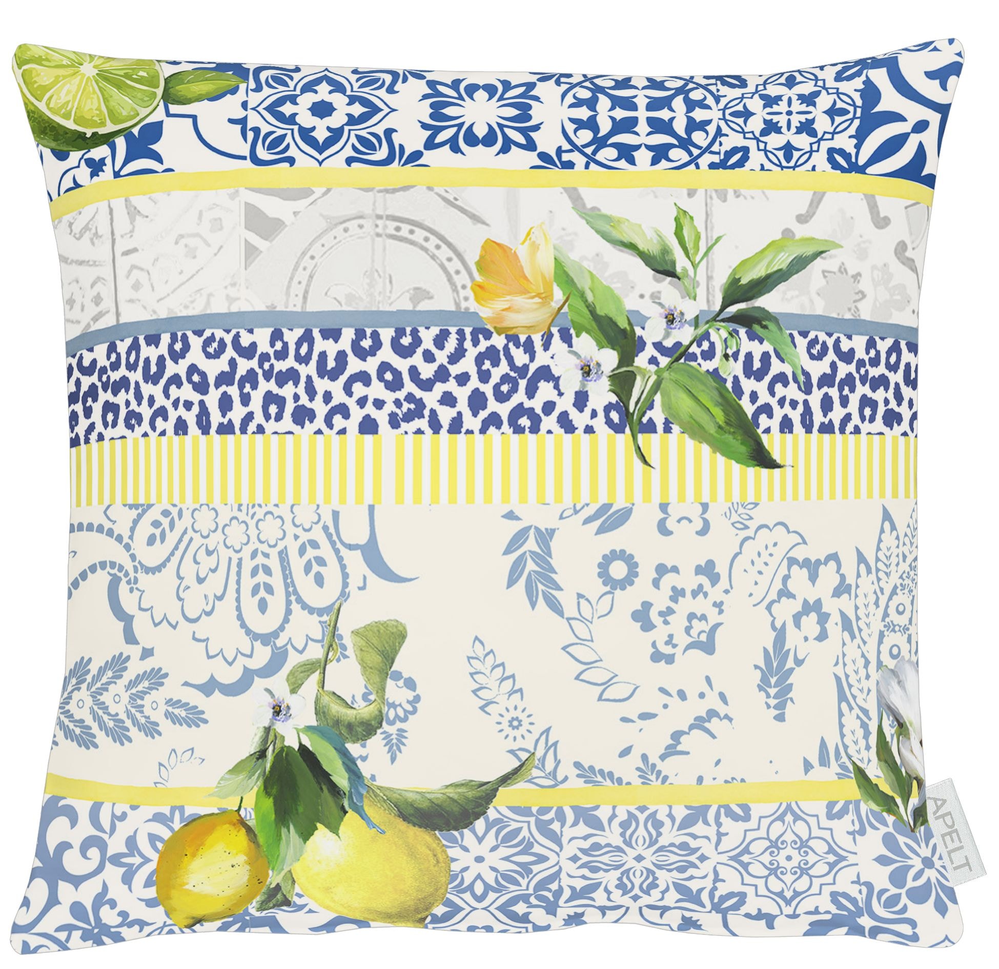 APELT Dekokissen "7005" mit Citrusfrüchten und Paisley-Motiven