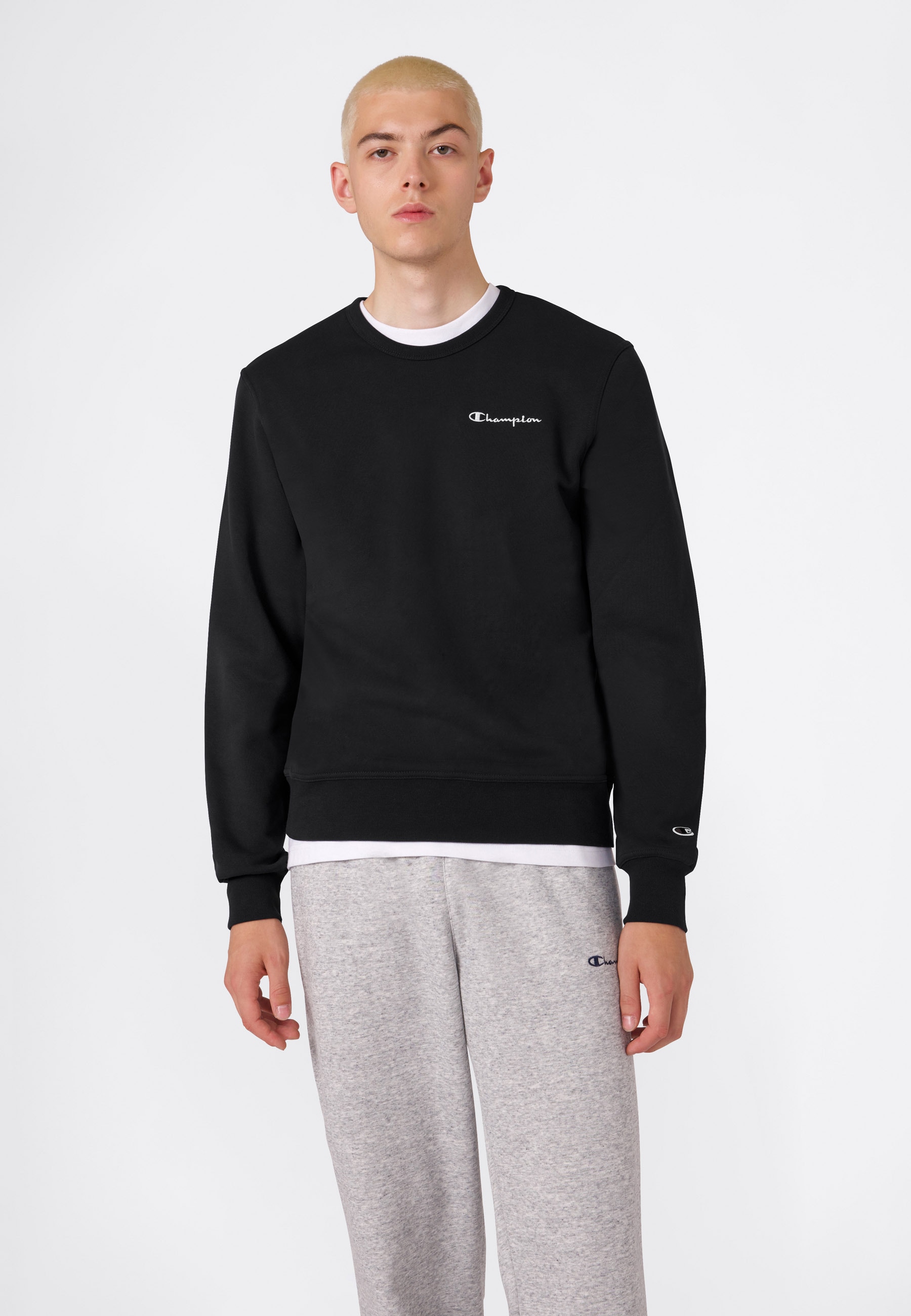 Champion Sweatshirt "ICONS CONTRAST Fleece Crewneck Sweatshirt", mit Crewneck-Ausschnitt, aus Baumwolle und Polyester