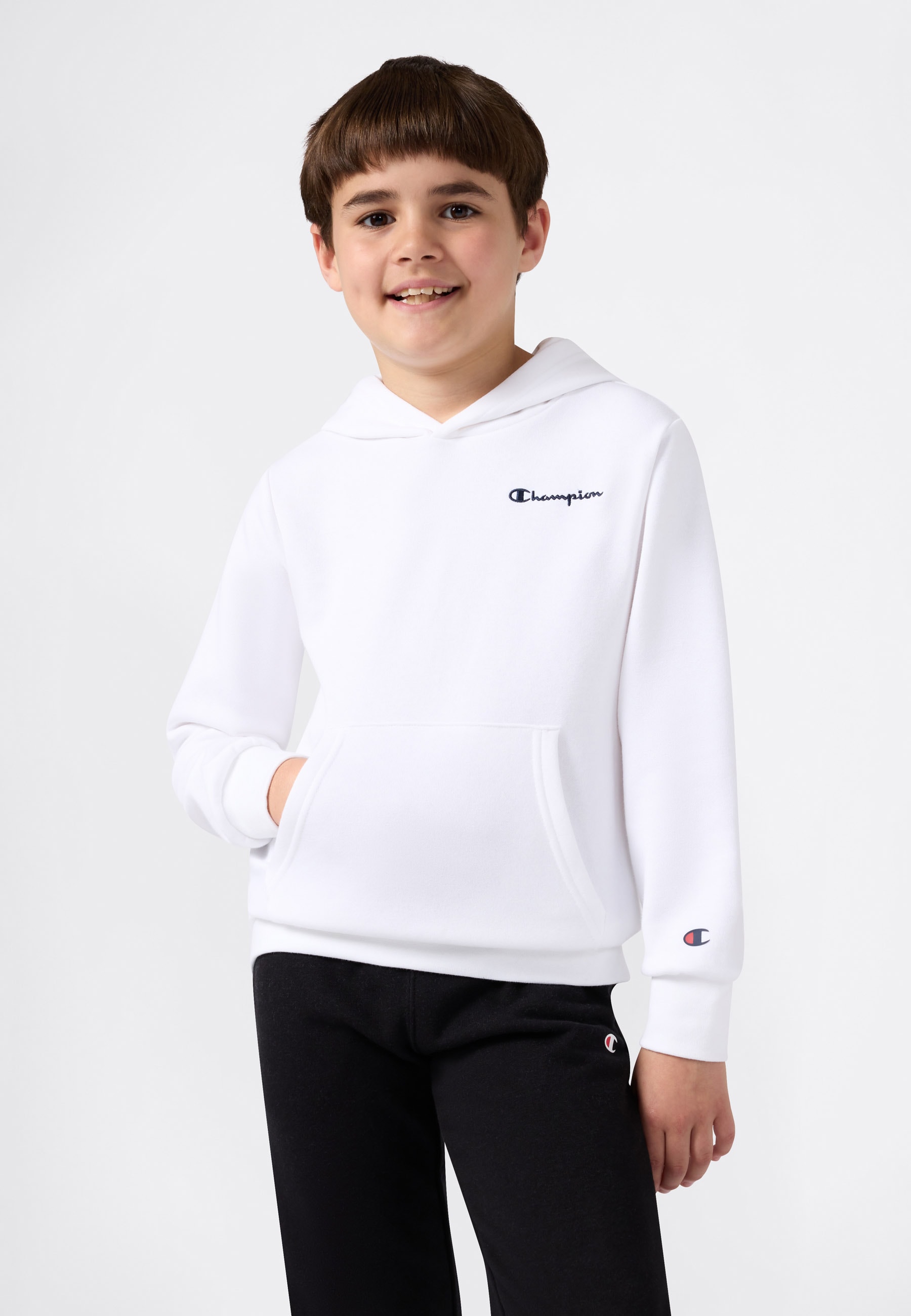 Champion Kapuzensweatshirt "SPORTWEAR HOODIE Standard Fit", mit Kängurutasche, aus Baumwolle und Polyester
