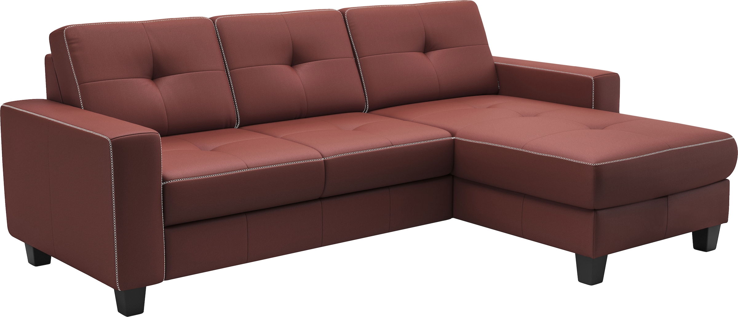 Places of Style Ecksofa »Varese«, wahlweise mit Bettfunktion und Bettkasten