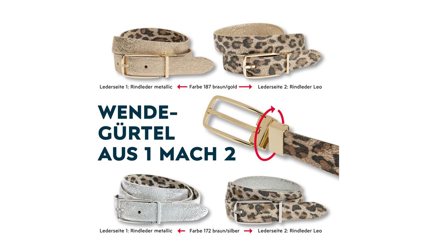 Silbergift Wendegürtel »Wendegürtel immer passend zum Lieblingslook«