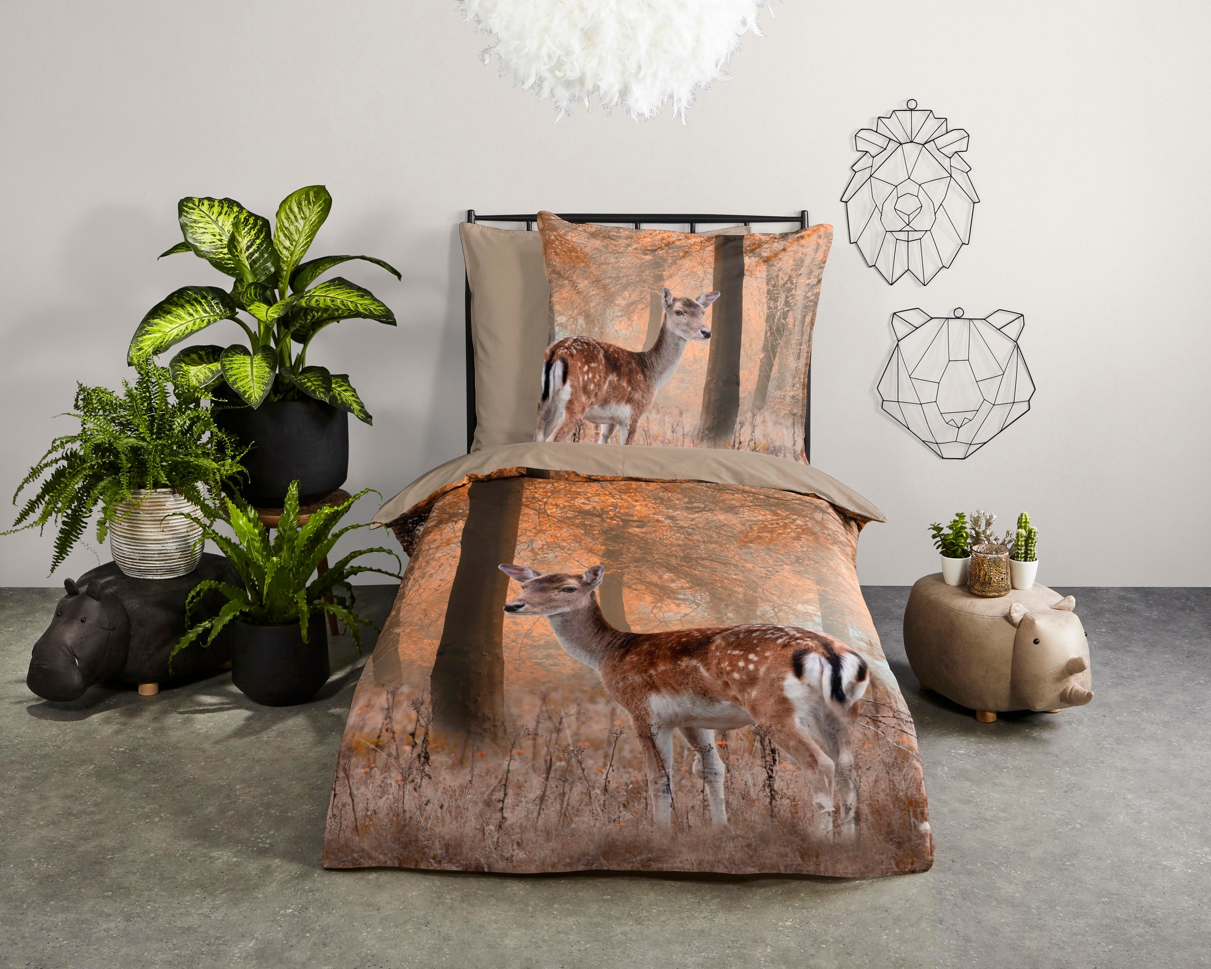 good morning Wendebettwäsche "Gavina" 2 Stk. tlg. Baumwolle, 135x200, 2 Tei günstig online kaufen