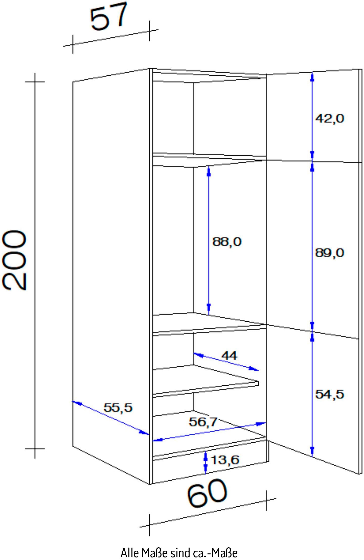 Flex-Well Kühlumbauschrank »Kopenhagen«, (B x x 57 kaufen 200 BAUR 60 x T) cm H | x