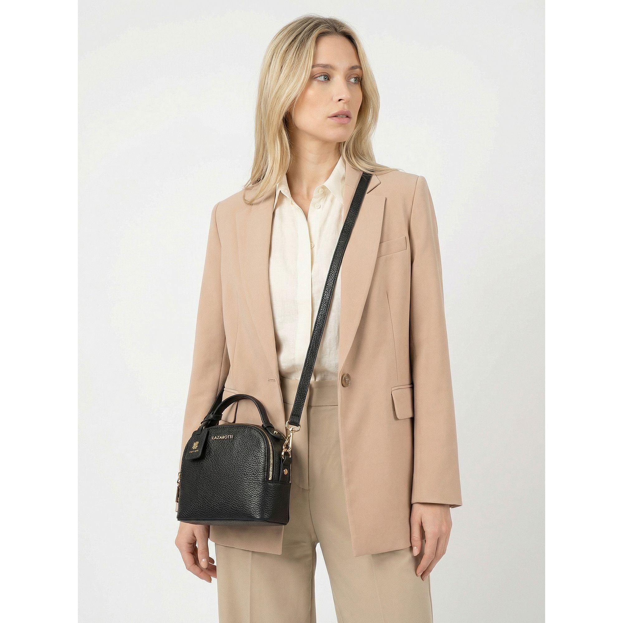 Lazarotti Henkeltasche »Bologna Leather Crossbody Handtasche Leder 17 cm«