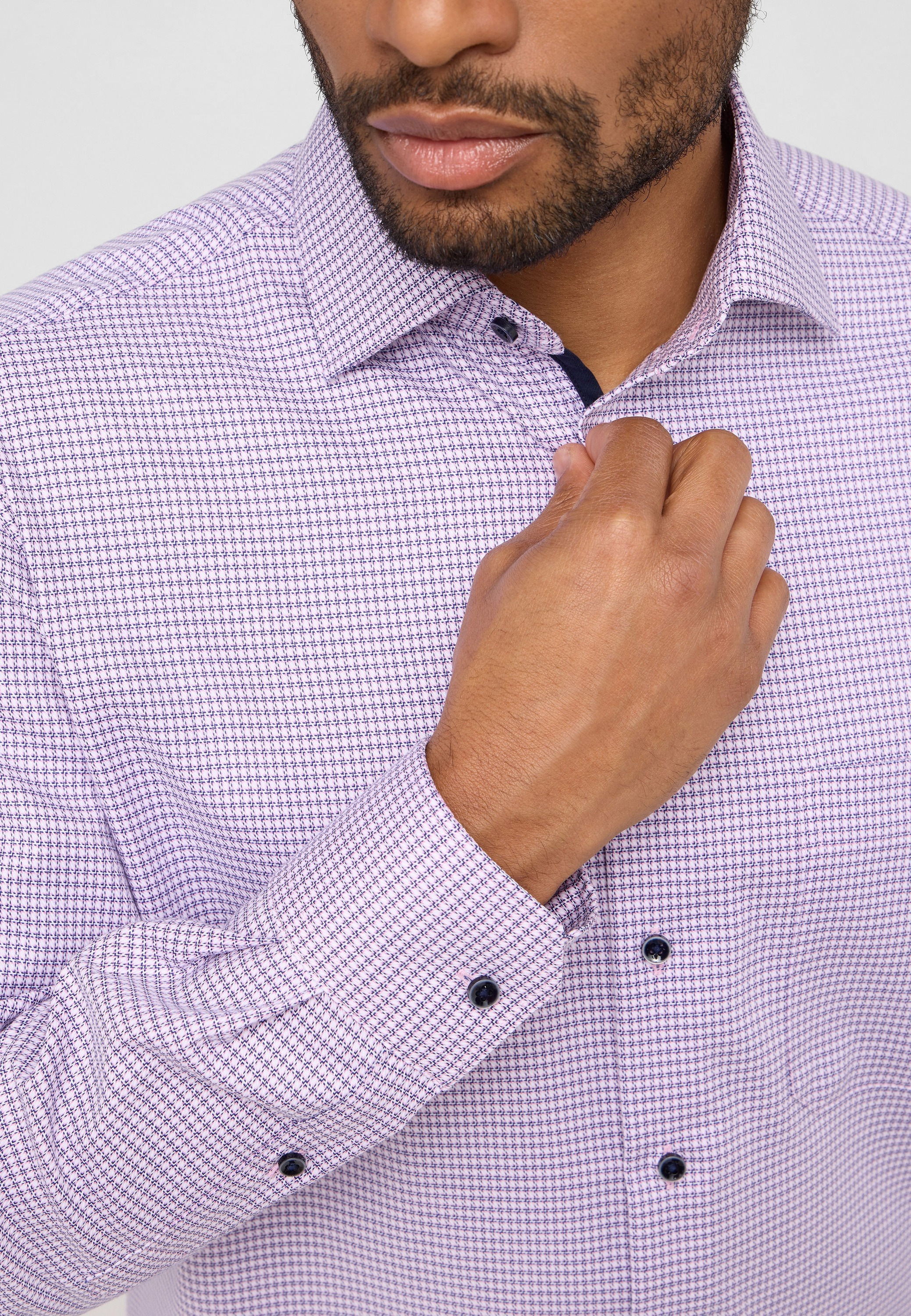 Thumbnail - Eterna Langarmhemd "COMFORT FIT" NON IRON (bügelfrei)