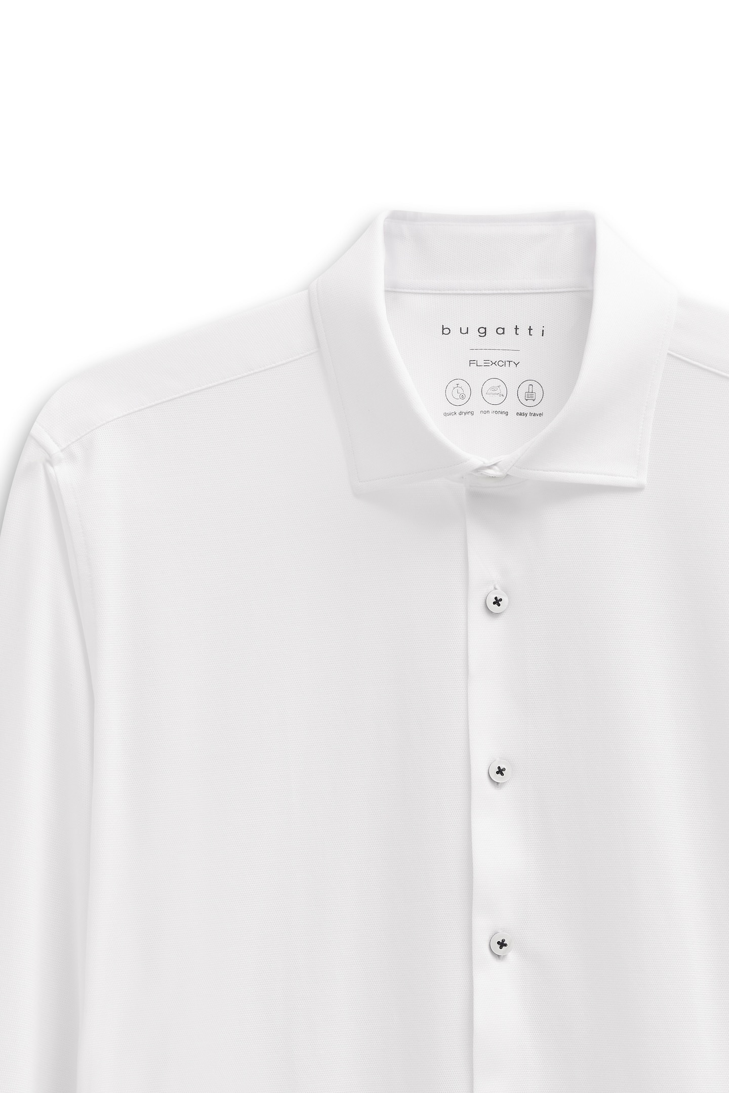 bugatti Langarmhemd »Modern Fit«, mit Kent-Kragen und Stretch-Funktion