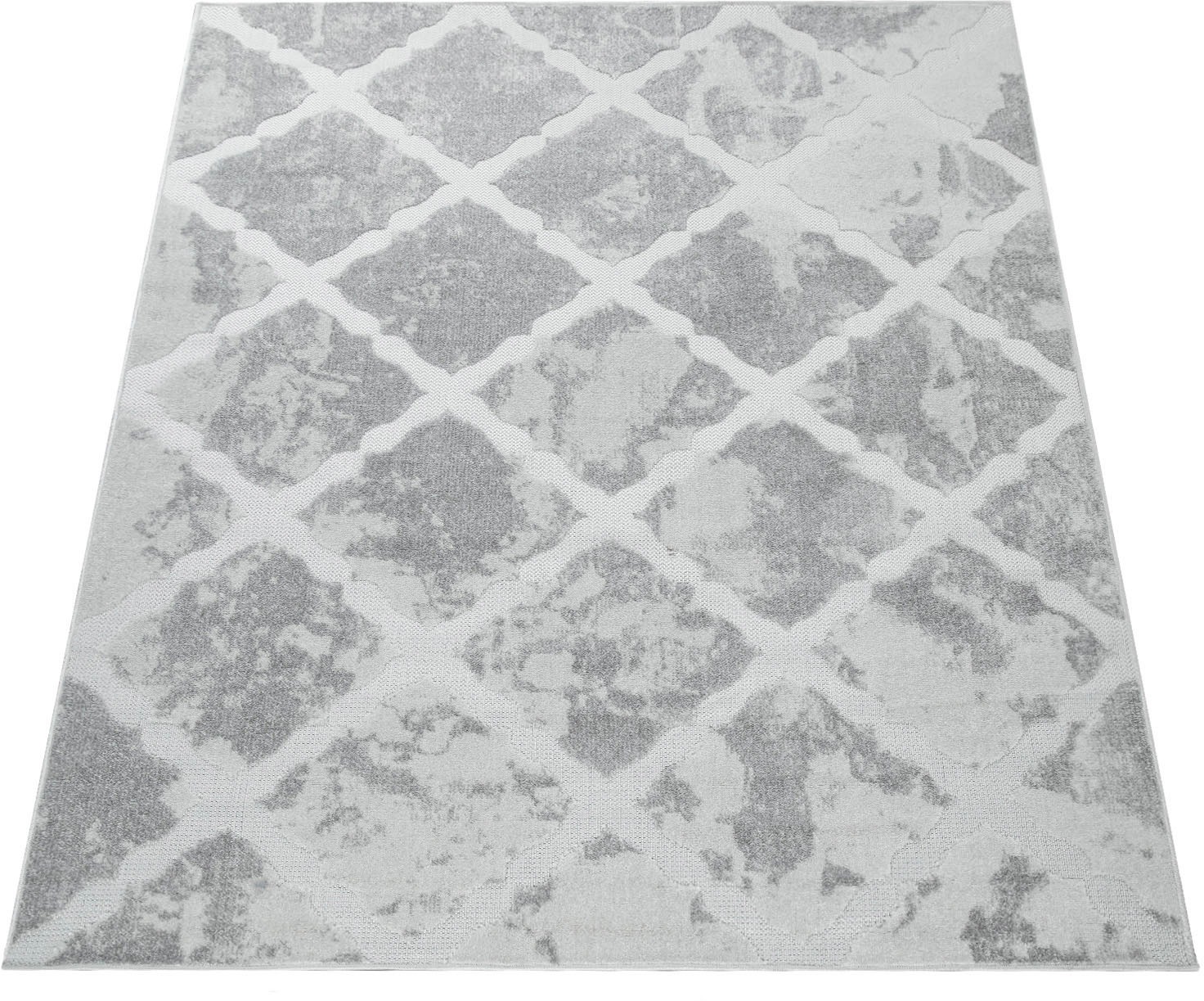 Paco Home Teppich "Stilo 859" rechteckig 12 mm Höhe Hoch-Tief-Struktur, In- günstig online kaufen