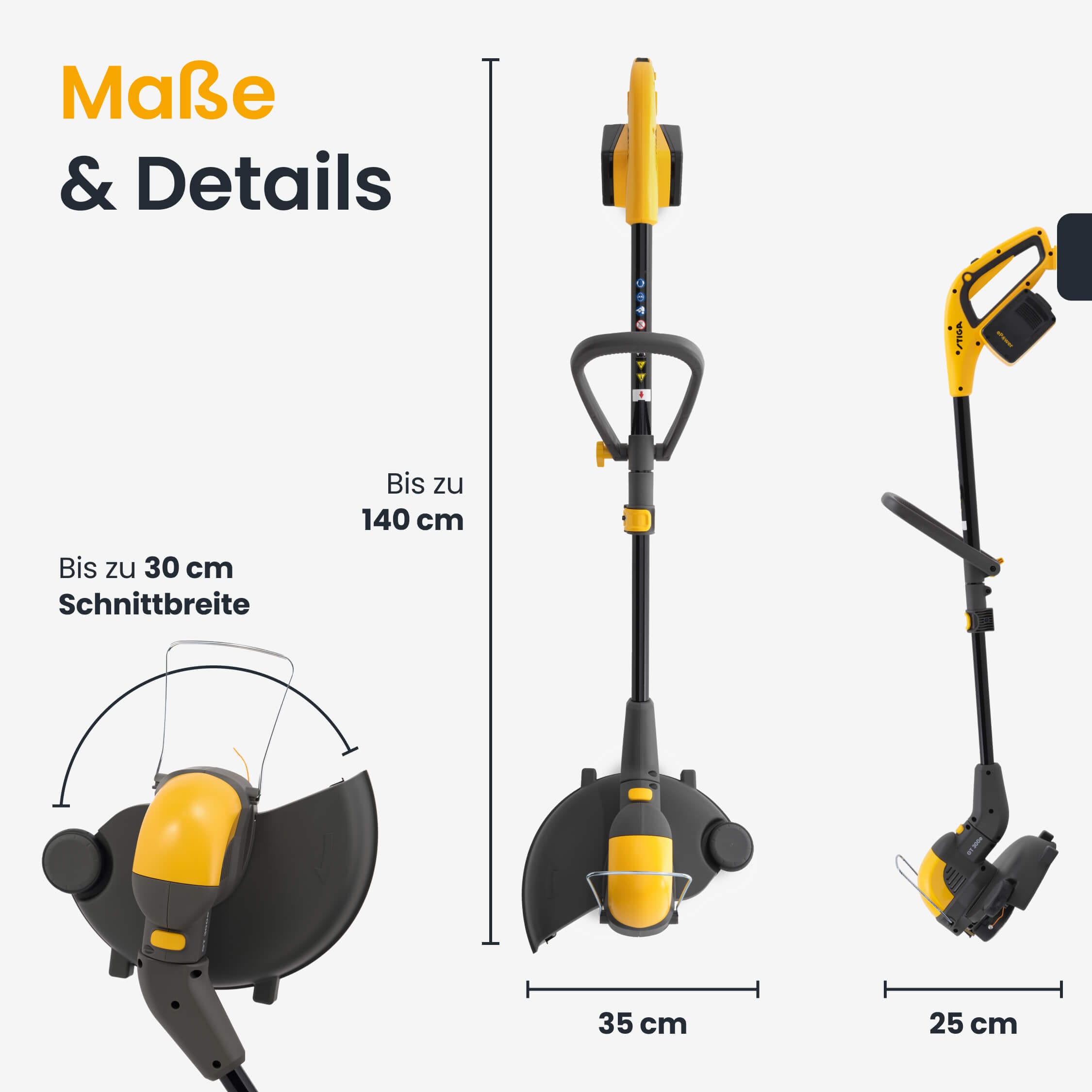 STIGA GARDEN Akku-Rasentrimmer »GT 300e« 2-in-1 Schnittsystem, inkl. 2x 2 Ah Akku und Ladegerät