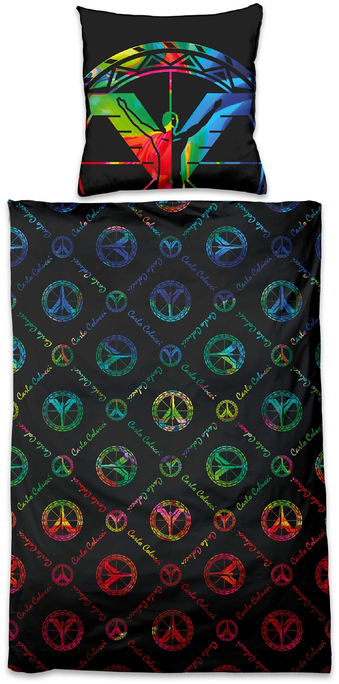 CARLO COLUCCI Bettwäsche "Rombo aus weicher Microfaser mit Logoprint" 2 Stk günstig online kaufen