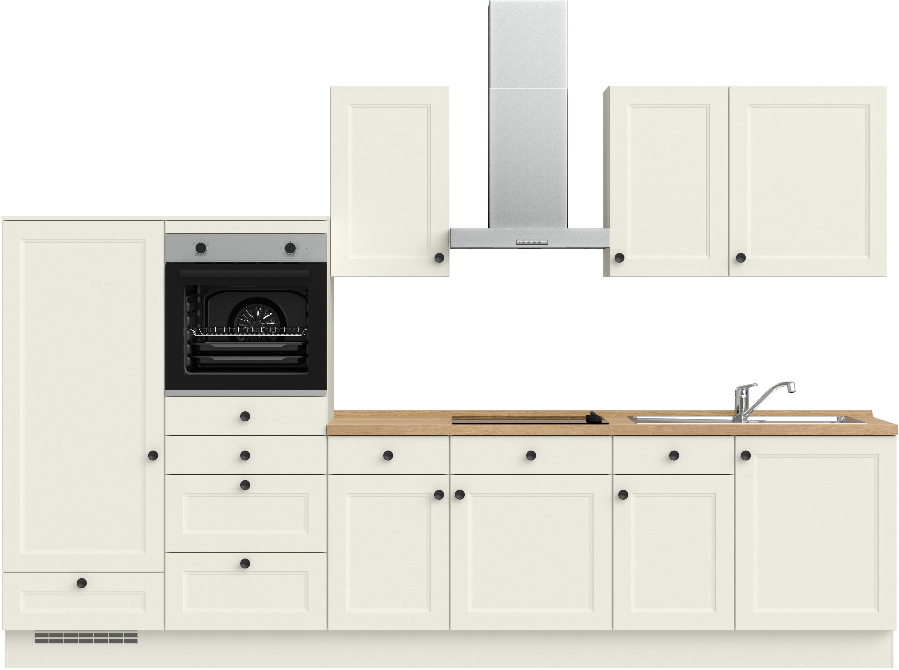 nobilia Küchenzeile ""Cascada I", NEU: individuell anpassbar mit gratis Profi-Beratung" vormontiert, Breite 330 cm, Ausrichtung wählbar, wahlw. mit E-Geräten