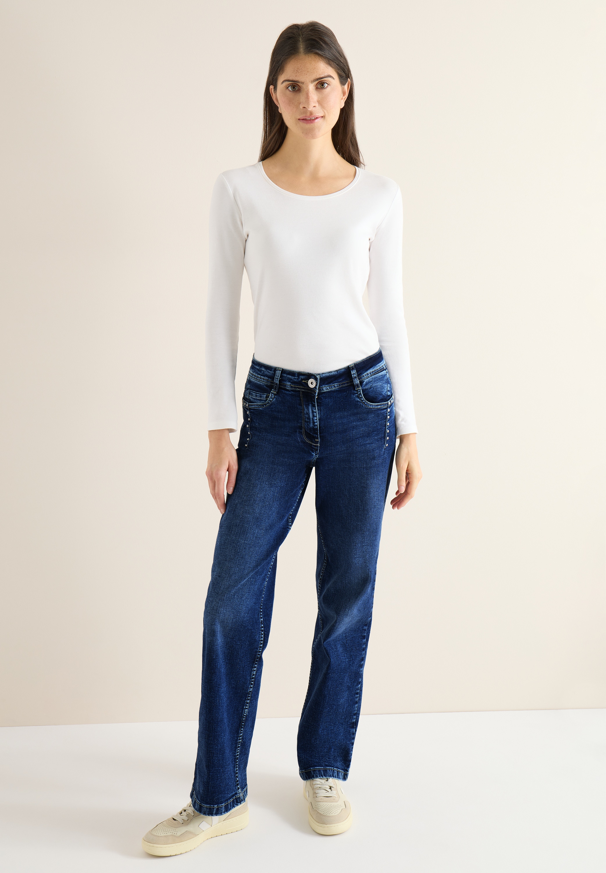 Cecil Loose-fit-Jeans mit dekorativen Nieten
