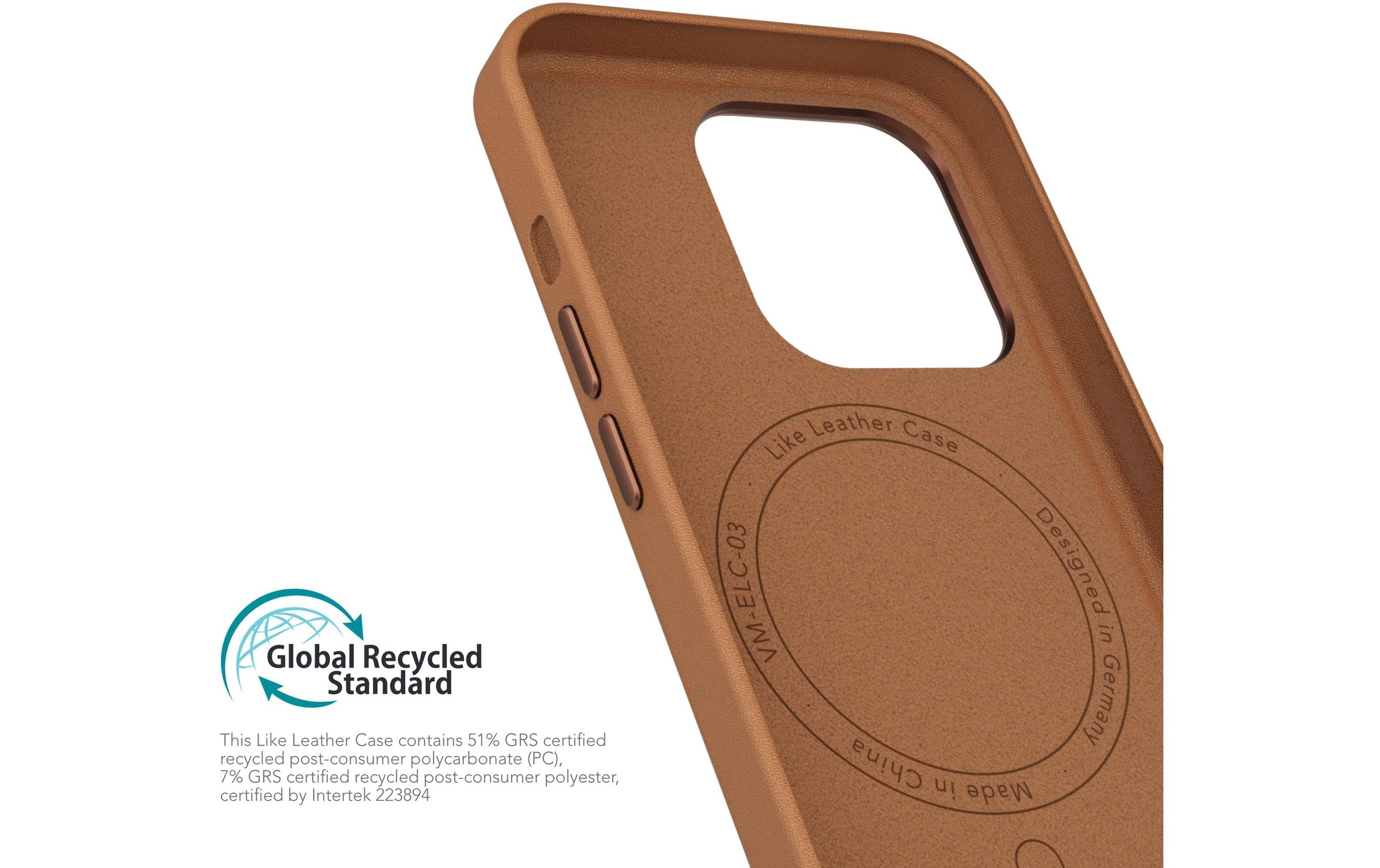 VONMÄHLEN Backcover »Like Leather iPhone 16 Pro Braun«