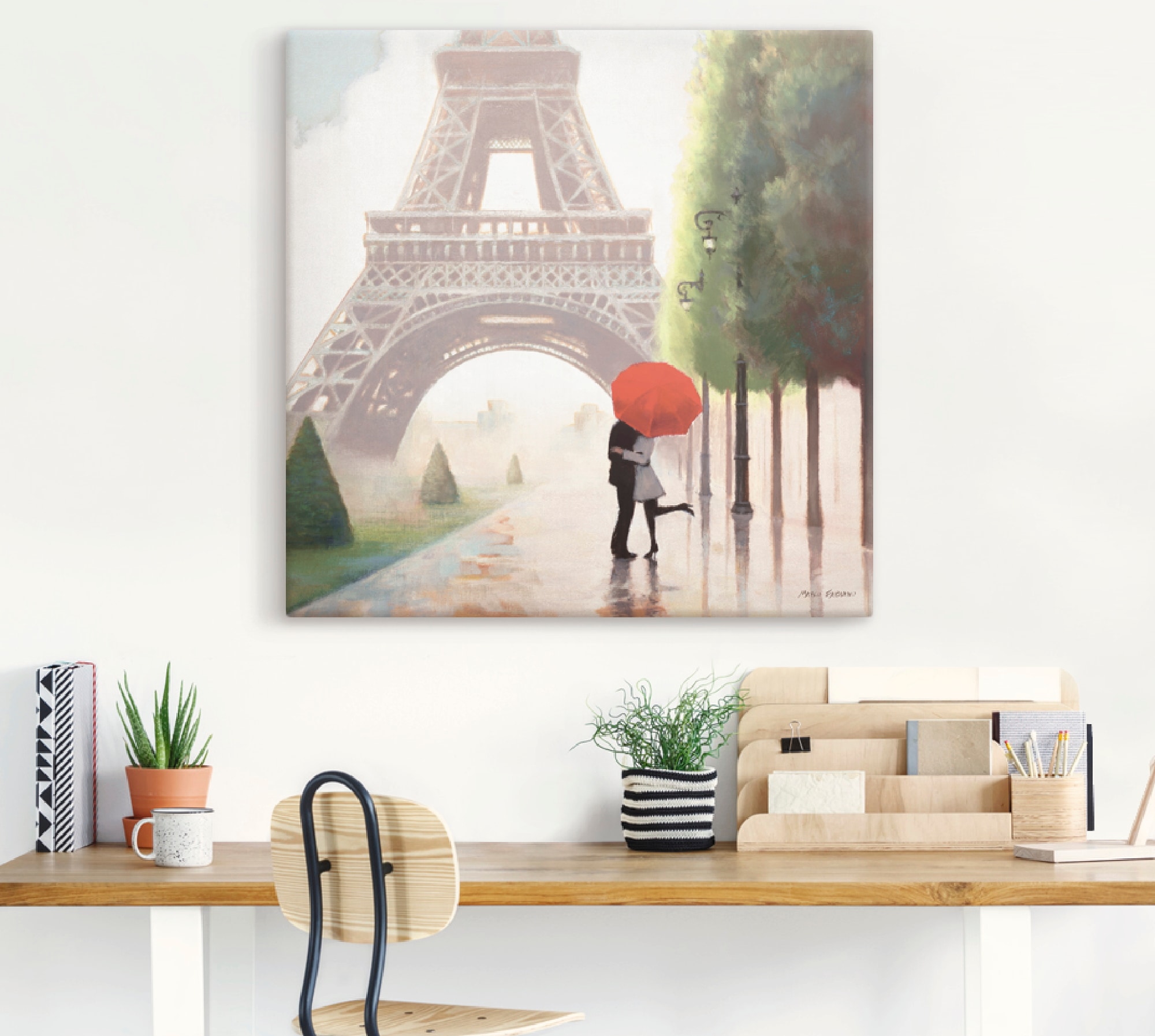 Artland Wandbild »Paris Romanze II«, Gebäude, (1 St.), als Leinwandbild,  Wandaufkleber oder Poster in versch. Größen kaufen | BAUR