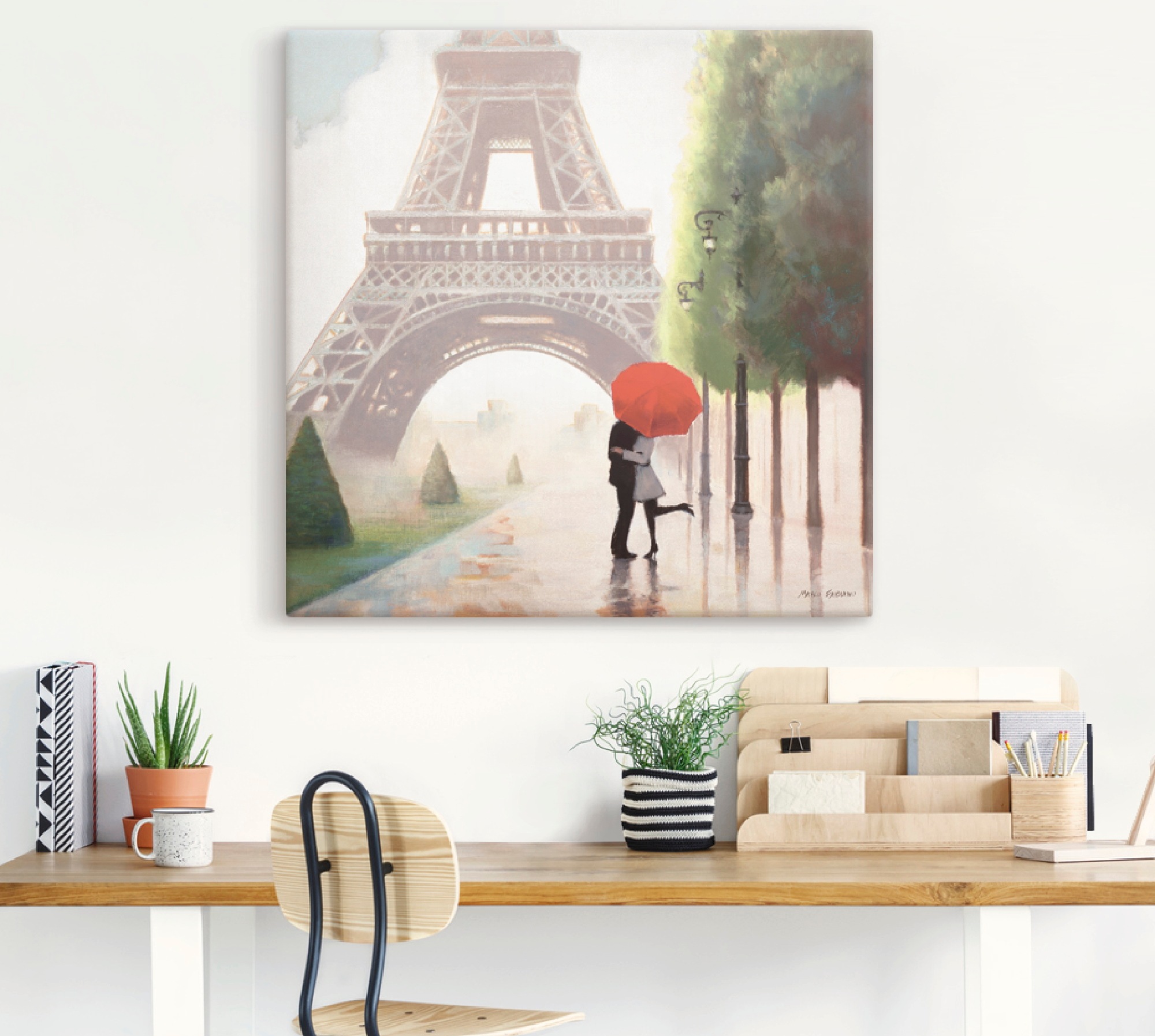 Artland Wandbild »Paris Romanze II«, Gebäude, (1 St.), als Leinwandbild, Poster, Wandaufkleber in verschied. Größen