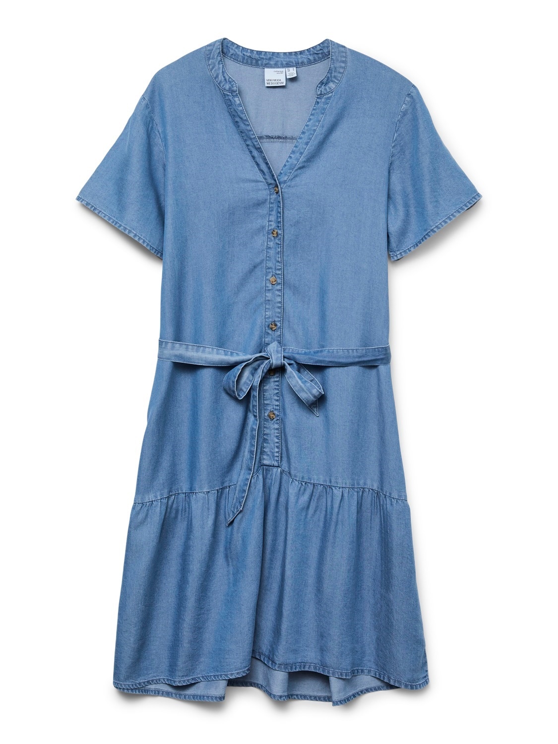 Vero Moda Minikleid "VMFLEUR SS SHORT BELT TENCEL DRESS GA", Sommerkleid günstig online kaufen