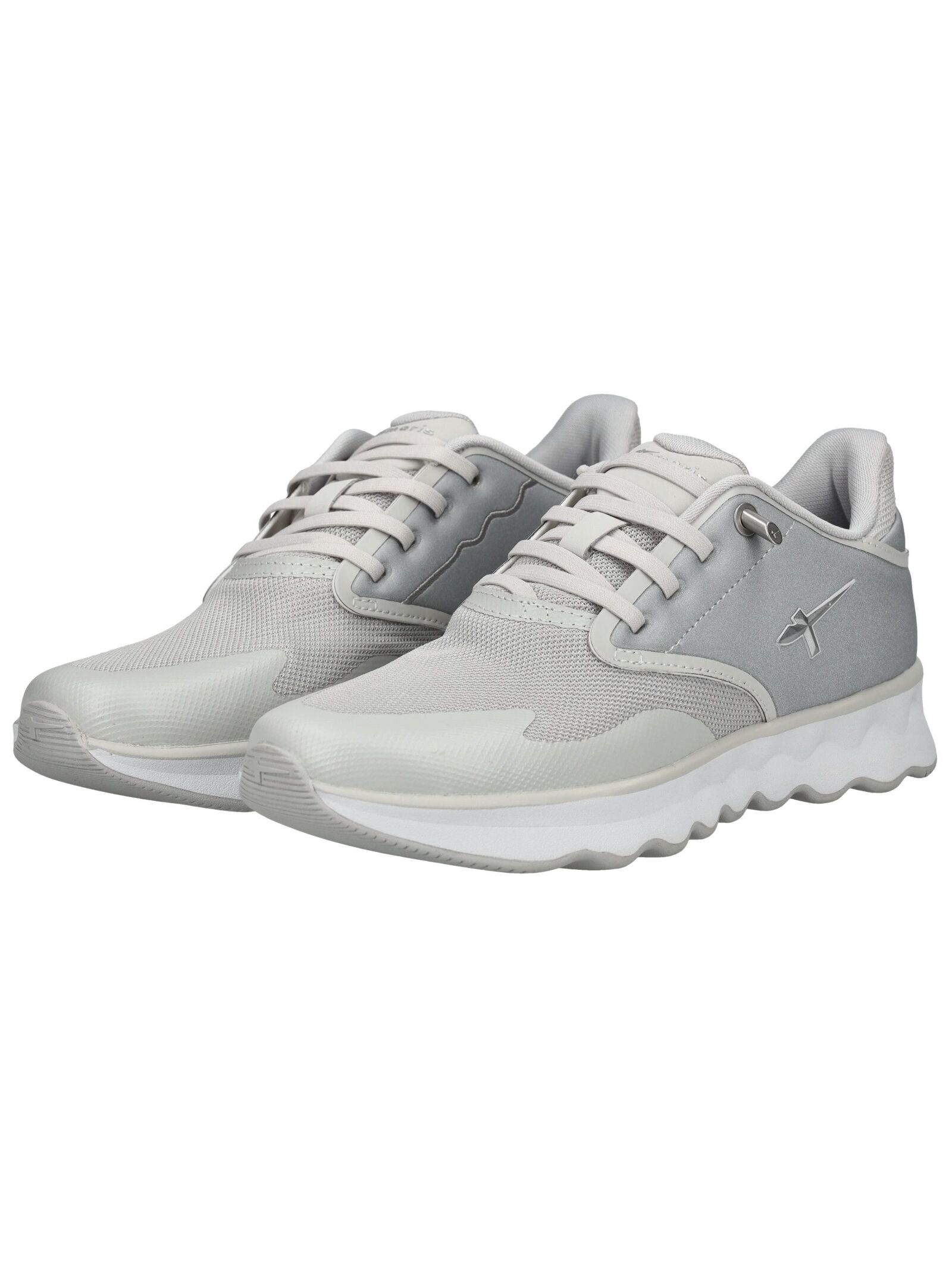Sneaker TAMARIS "Tamaris Sneaker Lederimitat/Textil", Damen, Gr. 37, grau (hellgrau), Lederimitat, Textil, Schuhe Sneaker 3