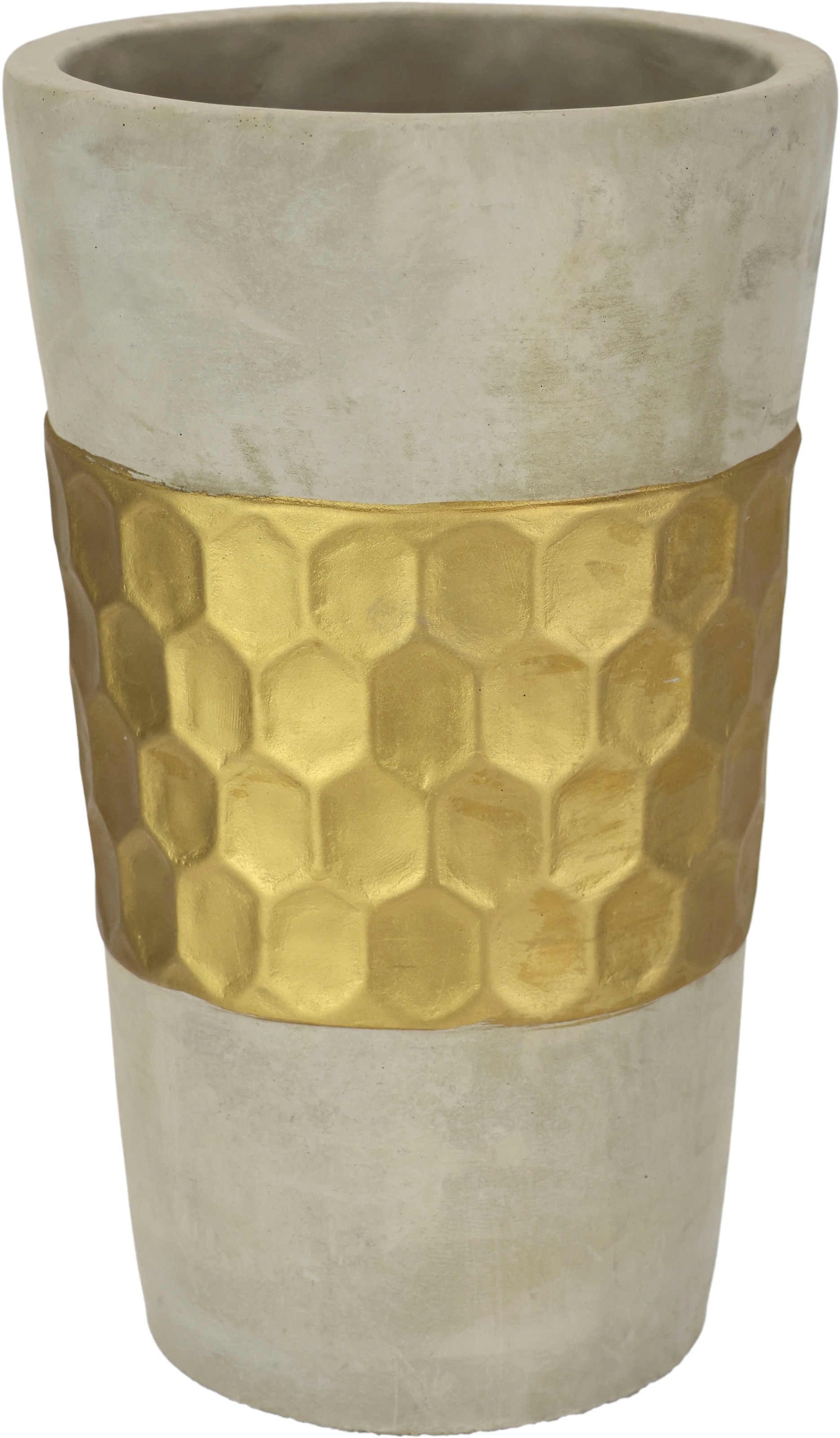 I.GE.A. Dekovase "Goldverzierte Blumenvase", (1 St.), Vase Zylindervase mit günstig online kaufen