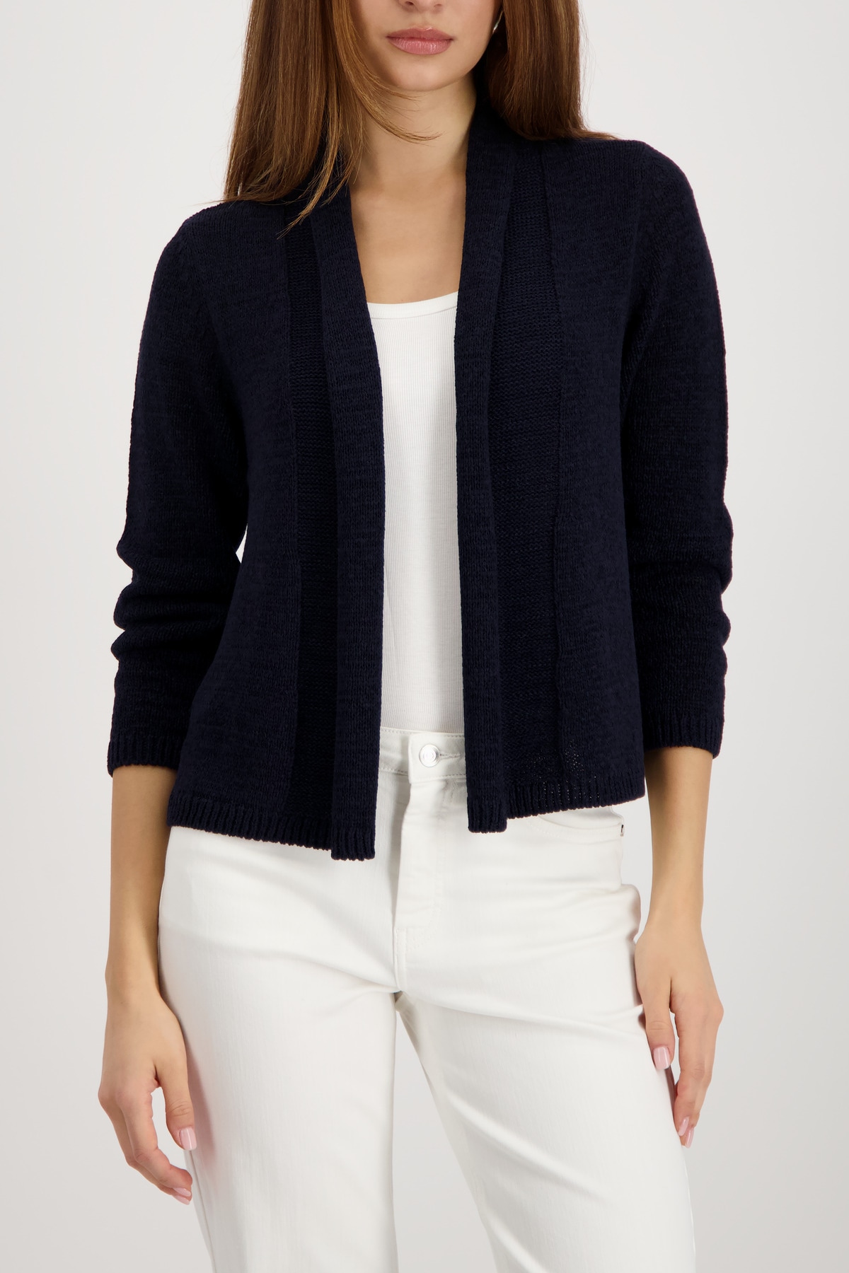 Monari Strickjacke "Jacke Stricküberwurf Basic" Schalkragen, Regular Fit günstig online kaufen