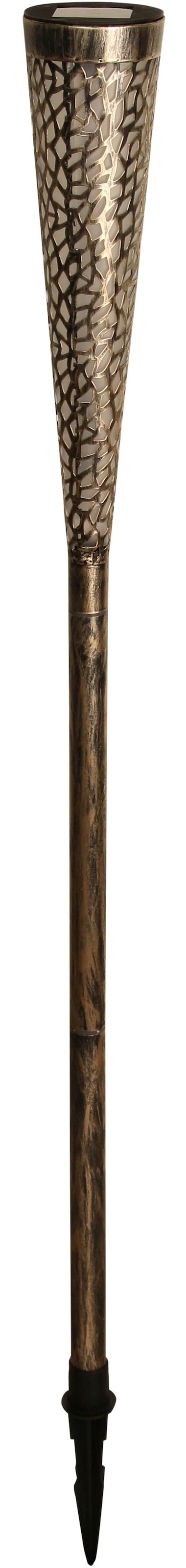 LUXFORM Gartenleuchte "Solar-Gartenfackel - Plymouth - LED - Grau" LED-Modu günstig online kaufen