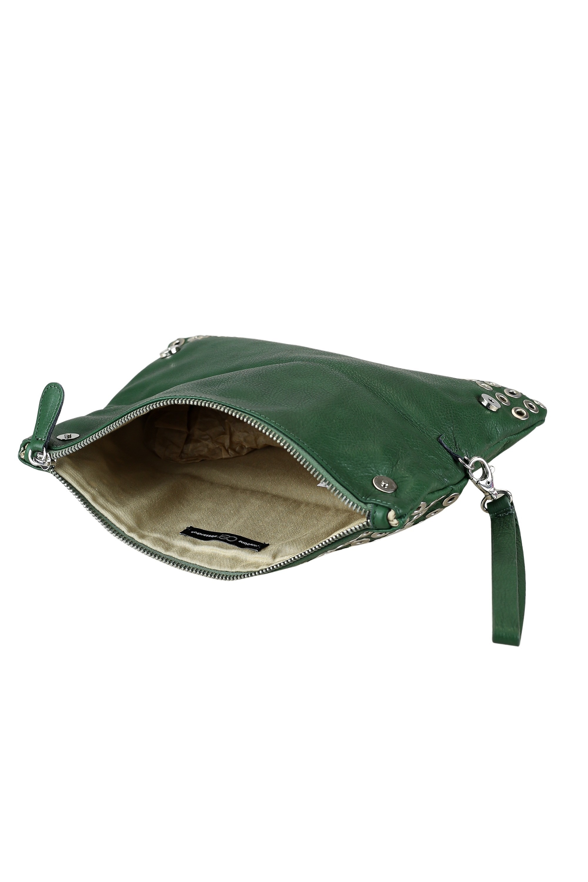 COLLEZIONE ALESSANDRO Clutch »Hornet«, aus Leder, Clutch mit Nieten