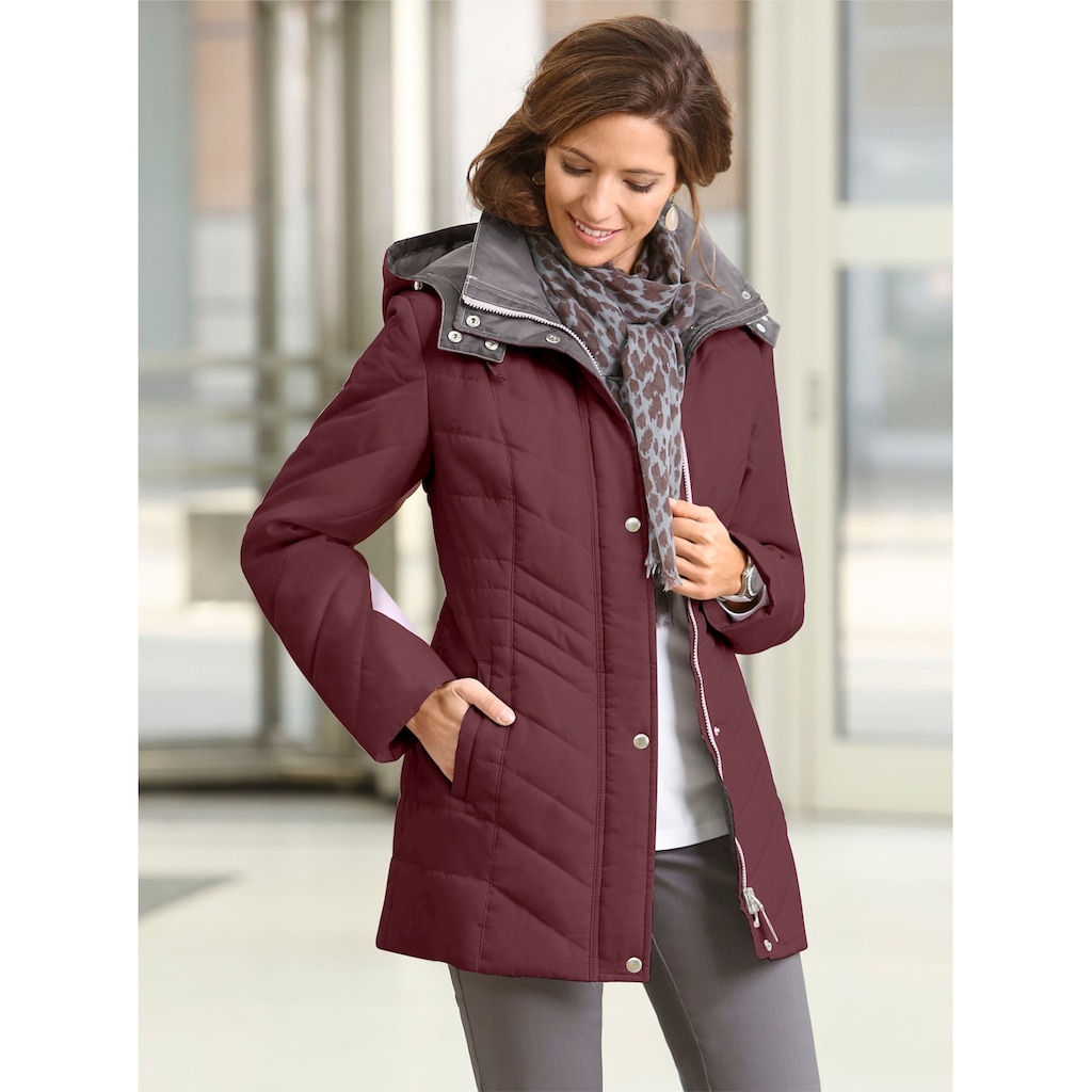 Classic Basics Steppjacke, mit Kapuze