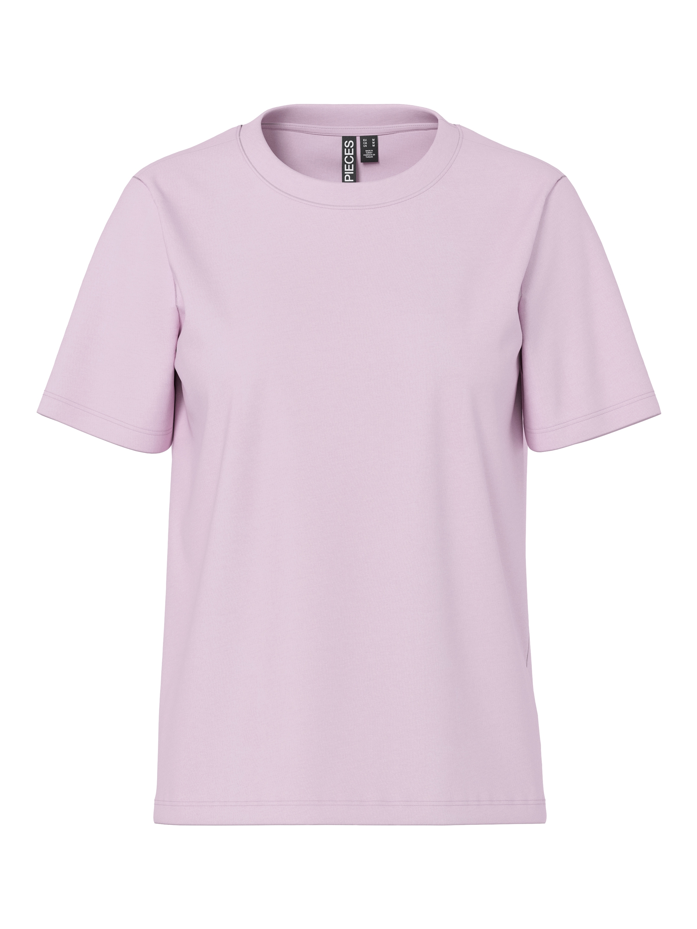 pieces Rundhalsshirt »PCRIA SS SOLID TEE NOOS BC« Baumwolle, regular fit